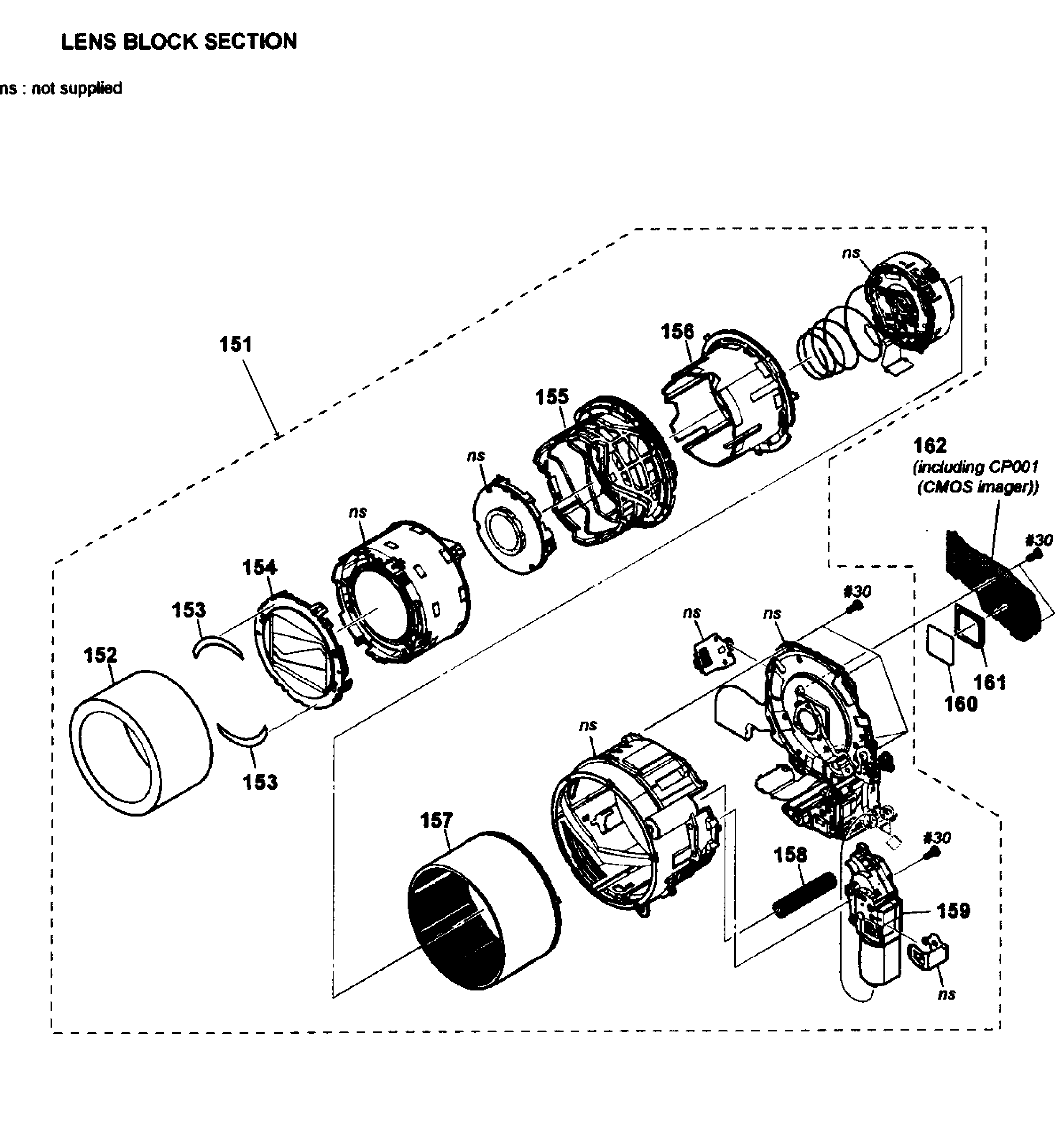 Sony HDR-CX210/B lcd assy diagram