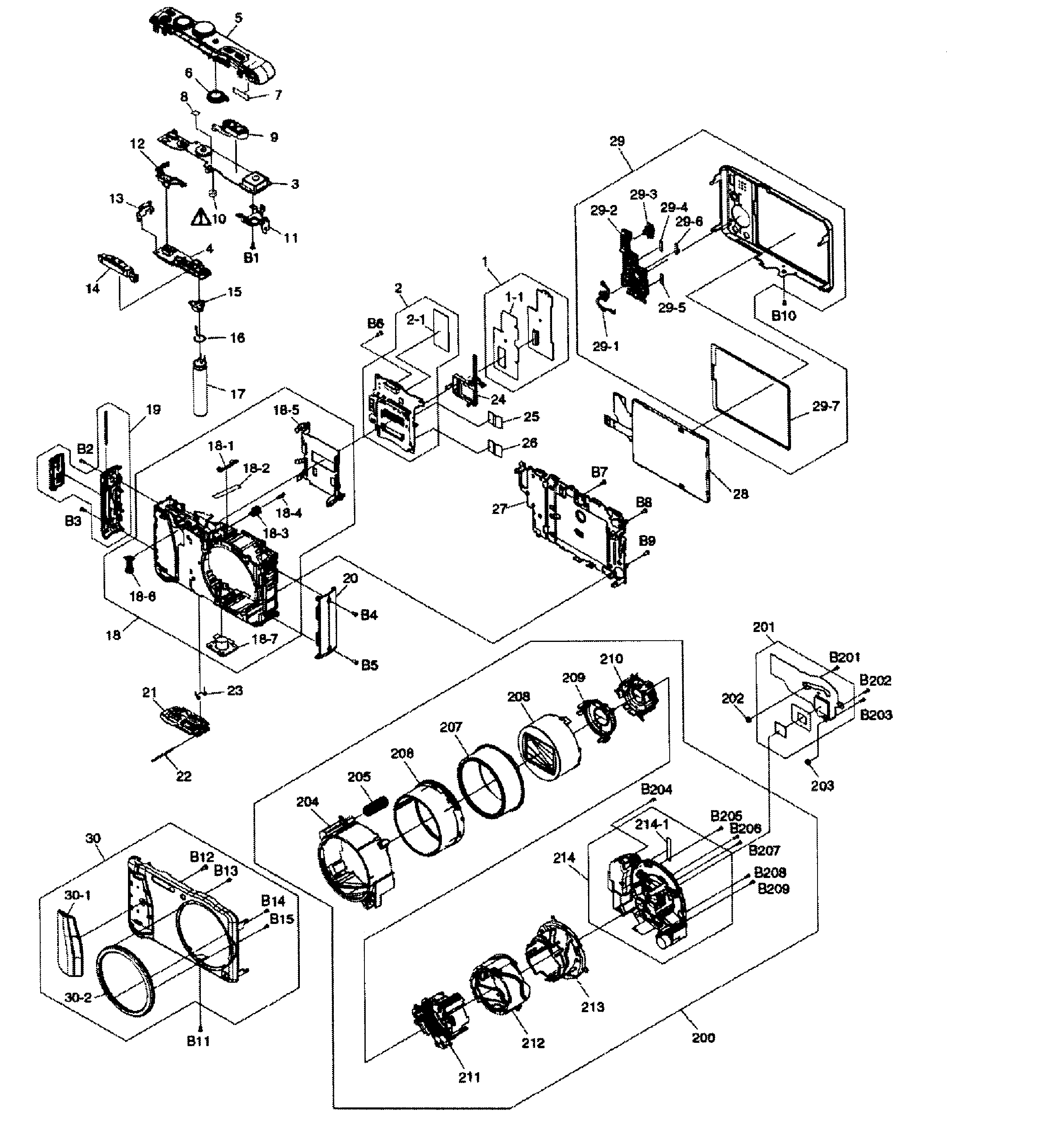 Panasonic DMC-ZS20PK cabinet parts diagram