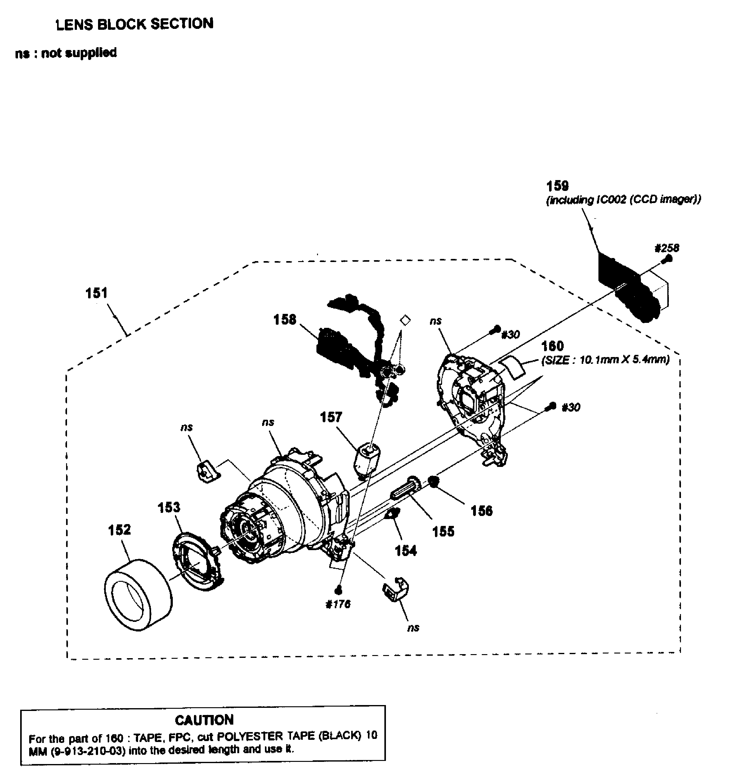 Sony DSC-W690/B lens assy diagram