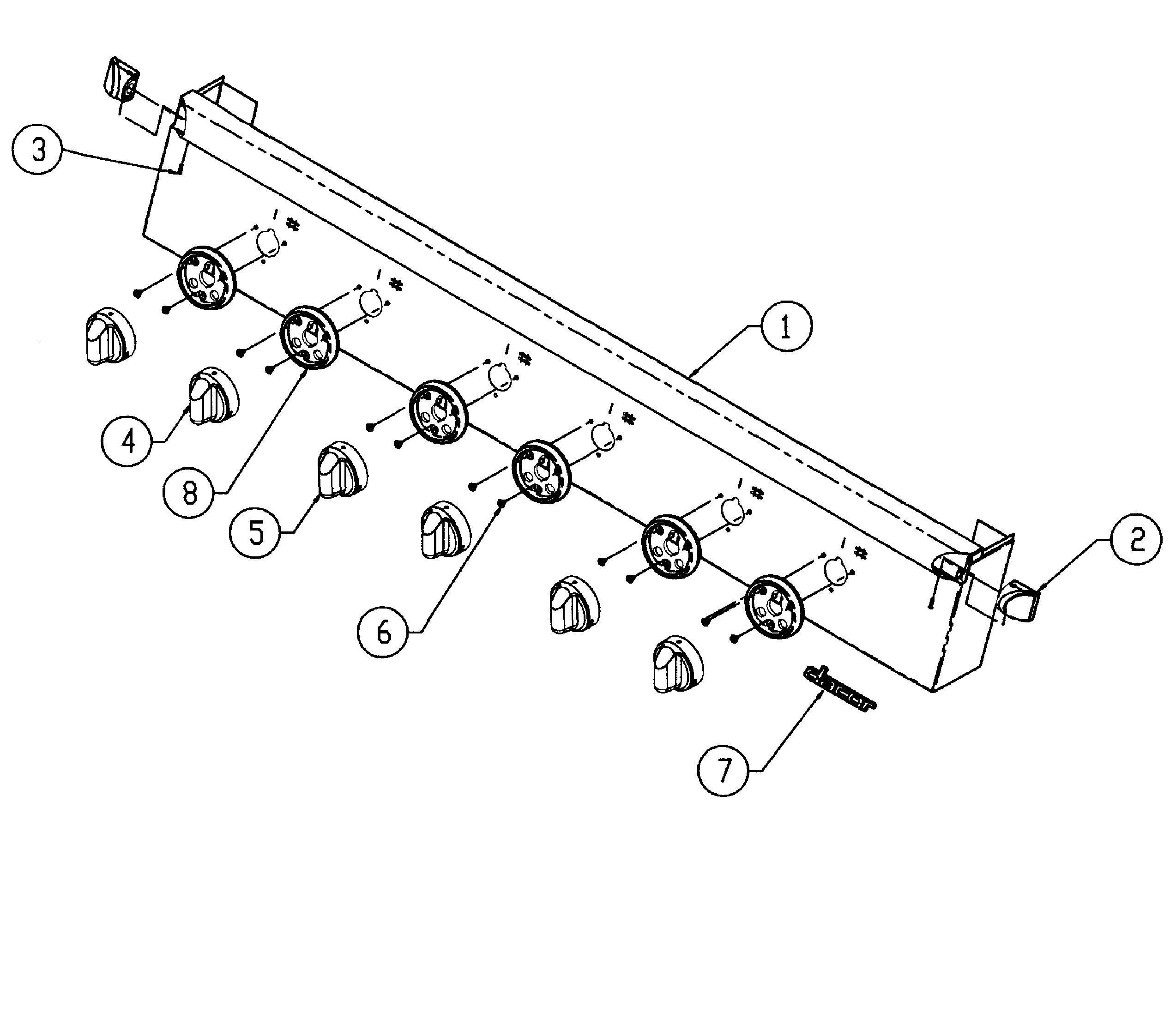 Dacor EG486SCHNG control panel diagram