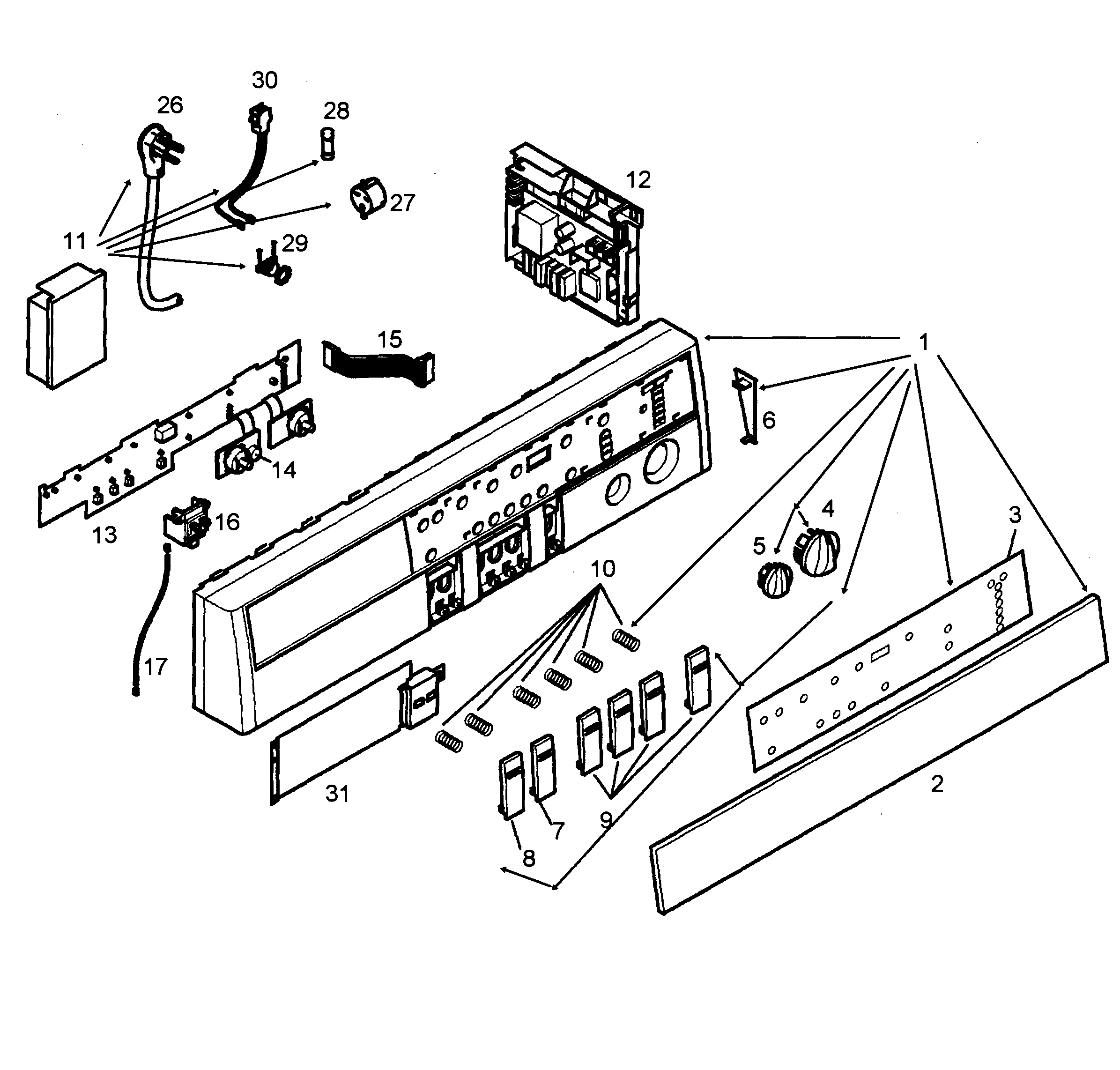 Bosch WTA3500UC/08 control panel diagram