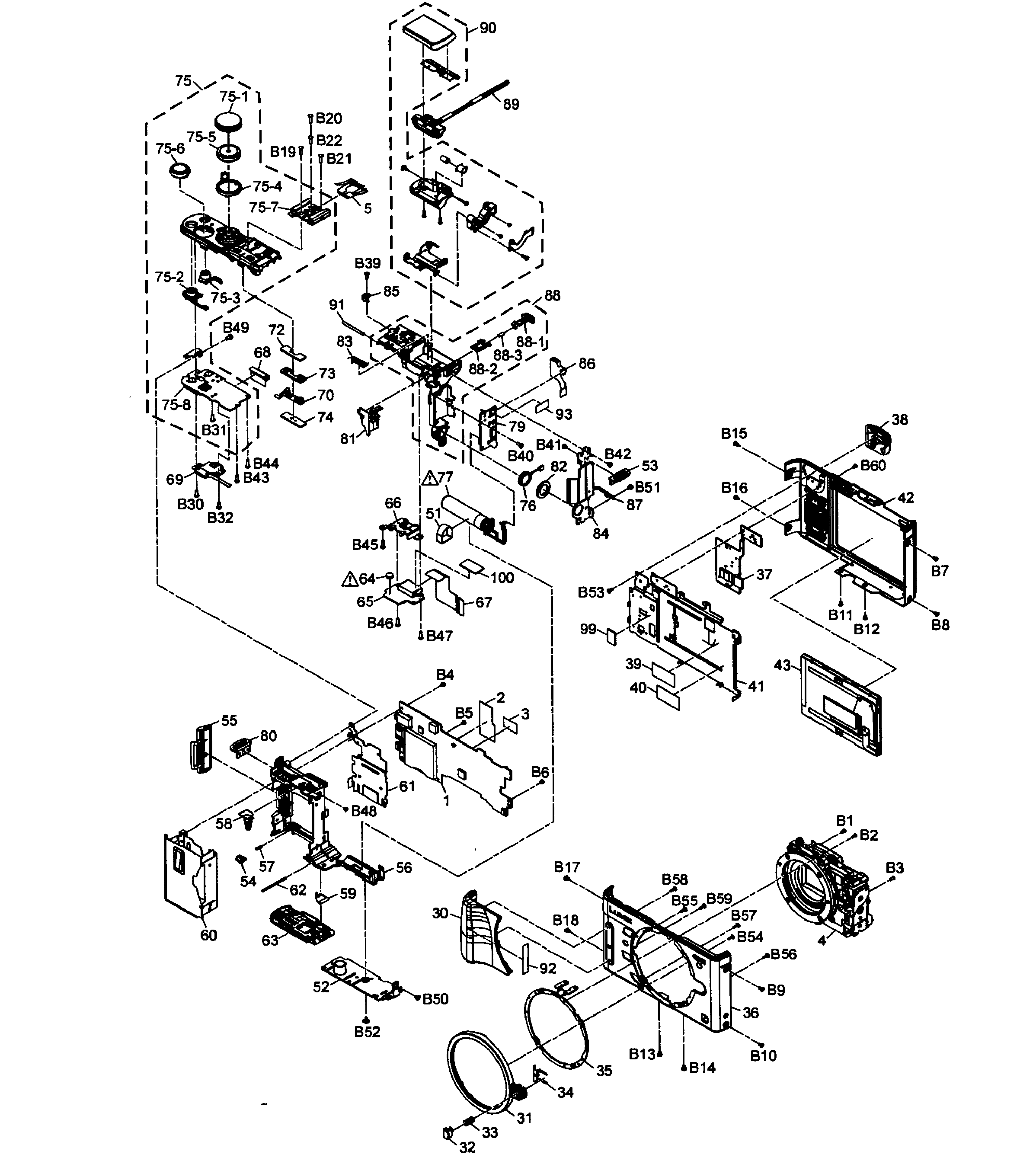 Panasonic DMC-GX1XK main assy diagram