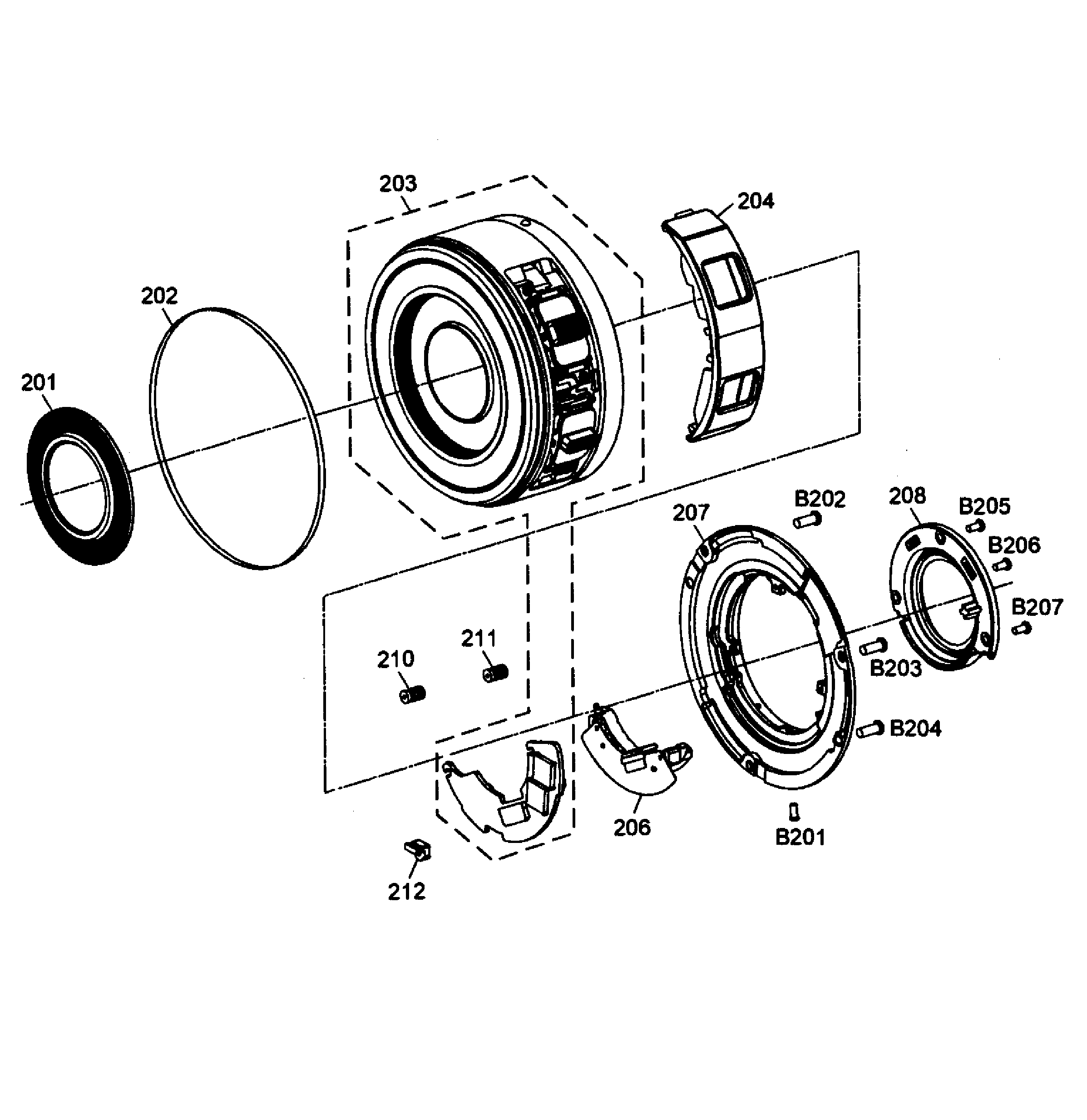 Panasonic DMC-GX1XPPS lens assy diagram