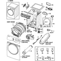 Samsung DV350AEW/XAA-00 main assy diagram