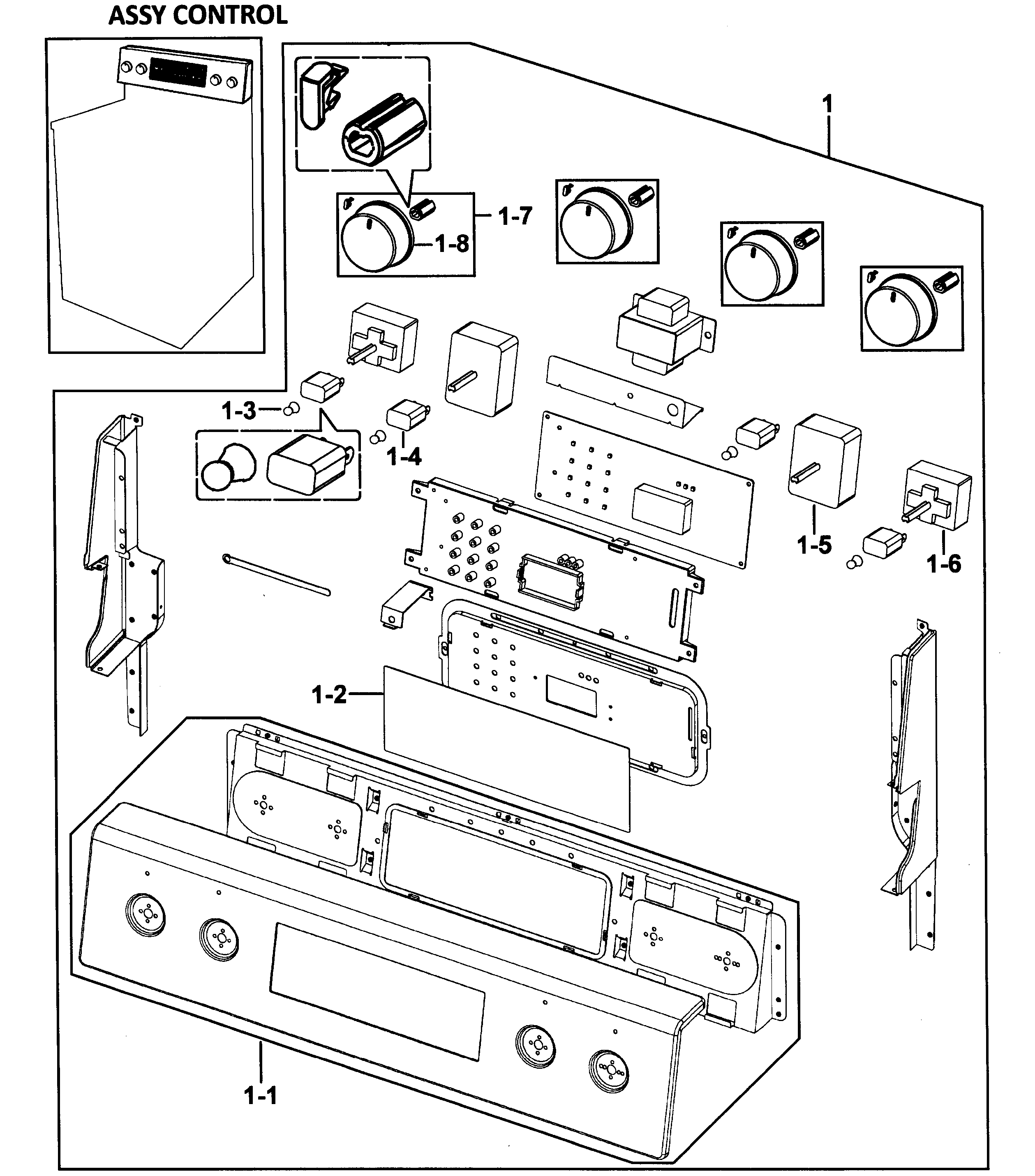 Samsung FTQ352IWUX/XAA-03 control panel diagram