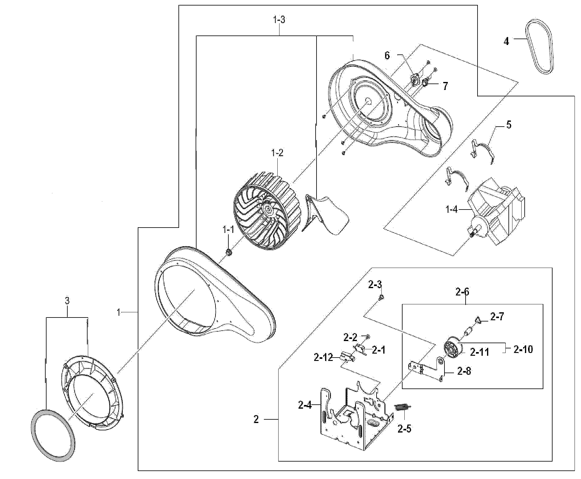 Kenmore 40289032010 motor assy diagram