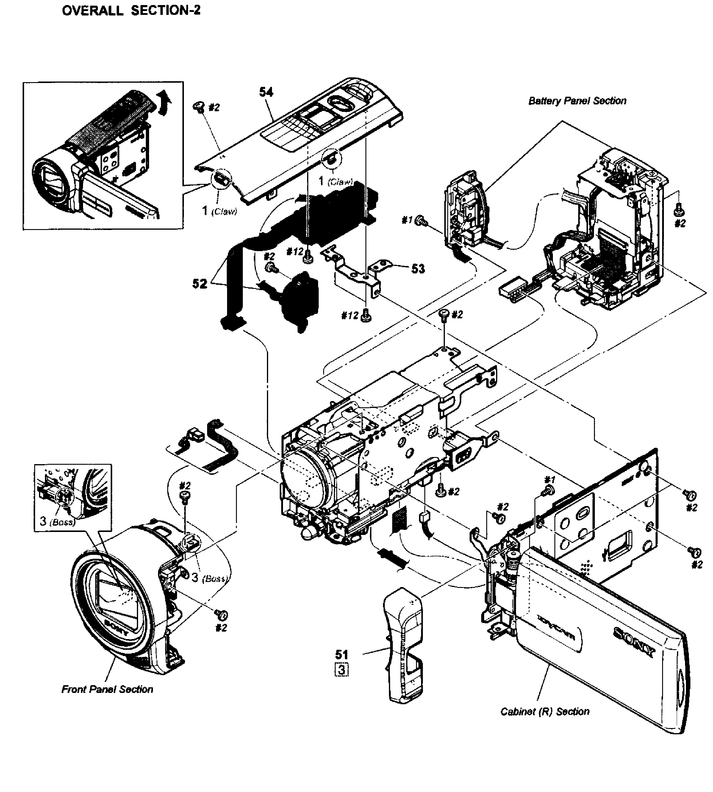 Sony DCR-SX85/R main assy-2 diagram