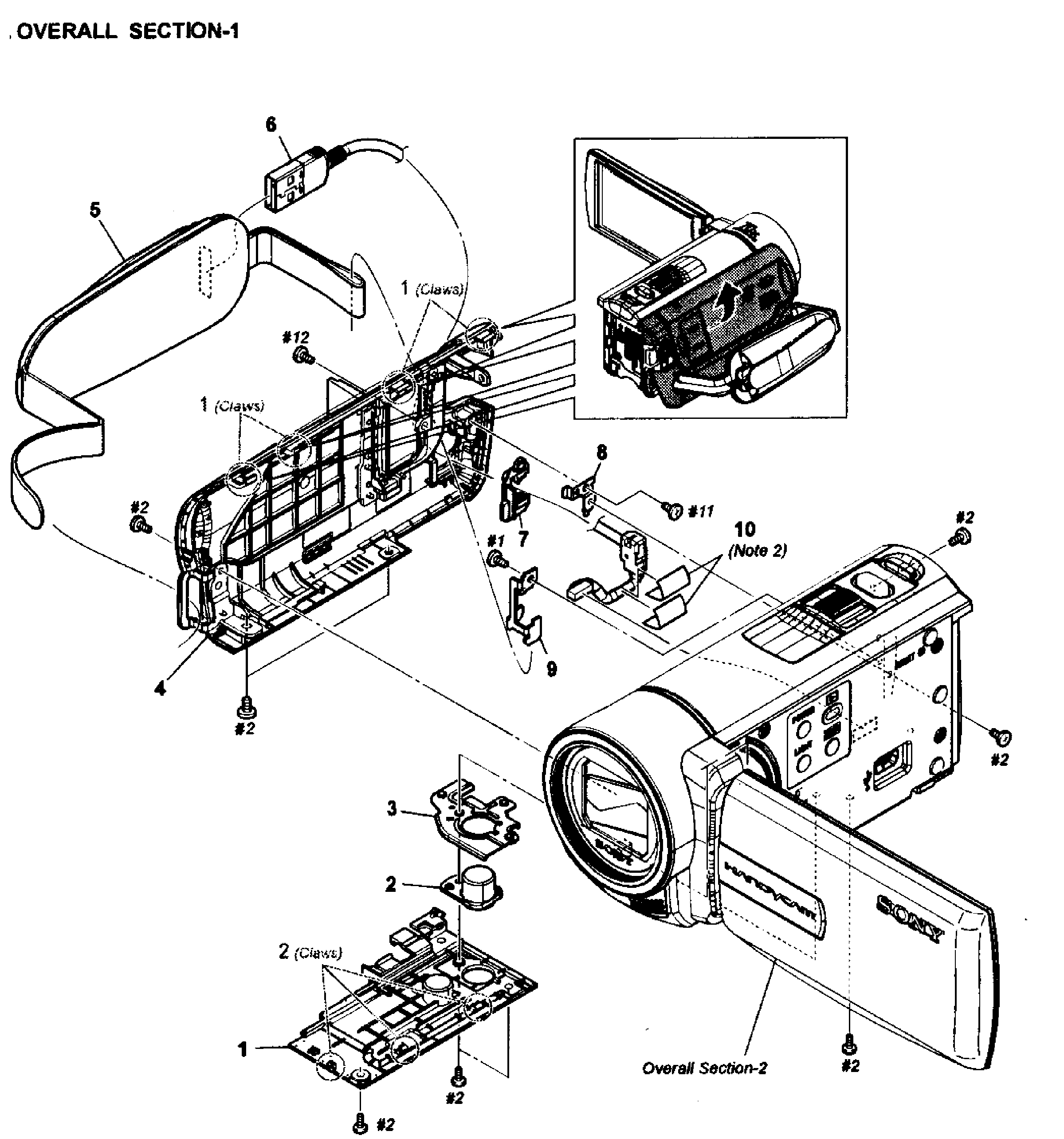 Sony DCR-SX85/S main assy-1 diagram