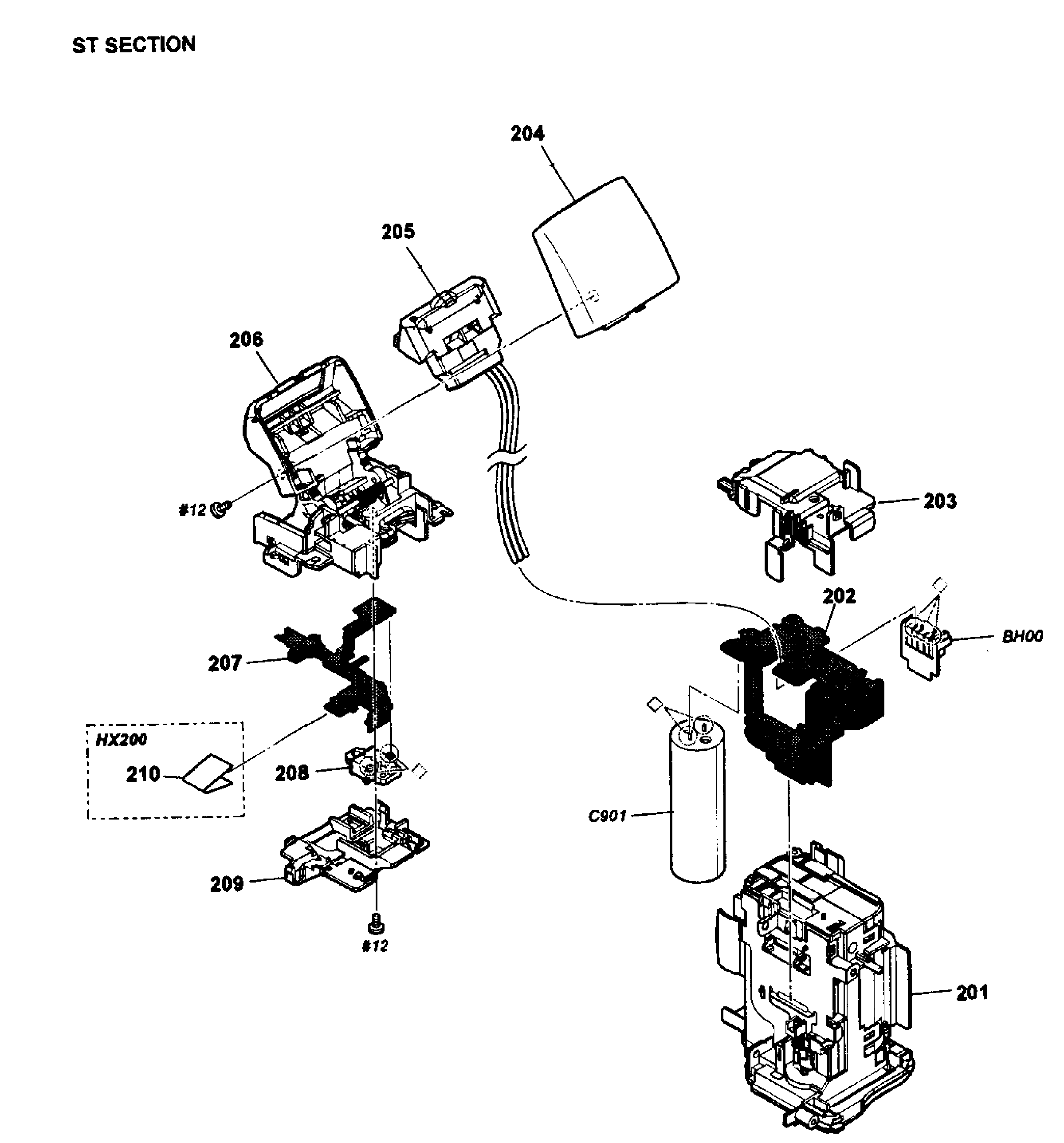 Sony DSC-HX200V st section diagram