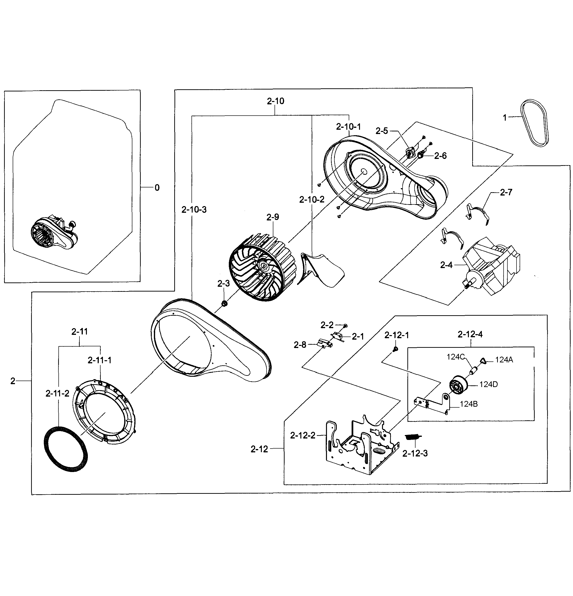 Samsung DV456EWHDSU/AA-01 motor assy diagram