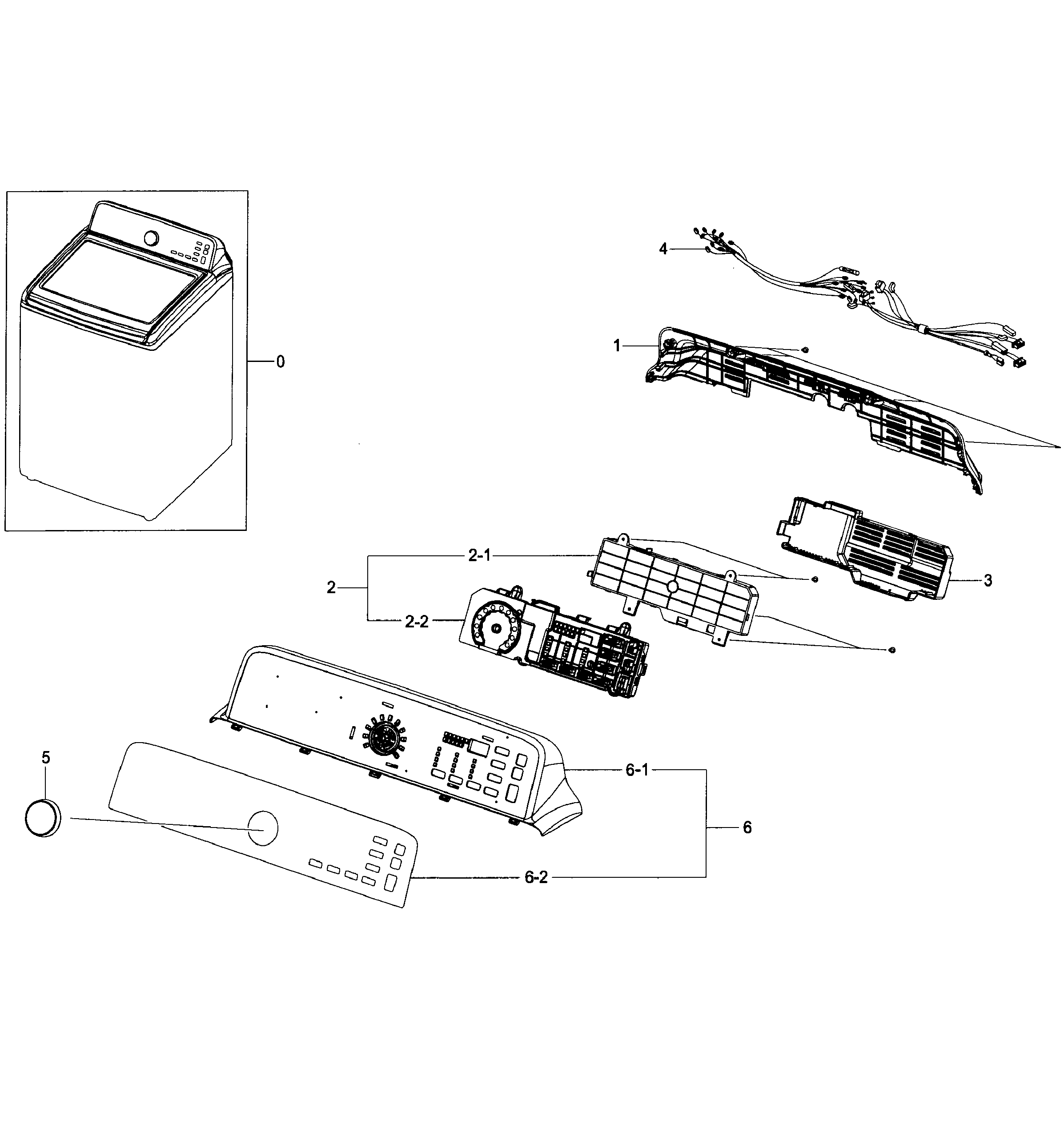 Samsung WA422PRHDWR/AA-01 control panel diagram