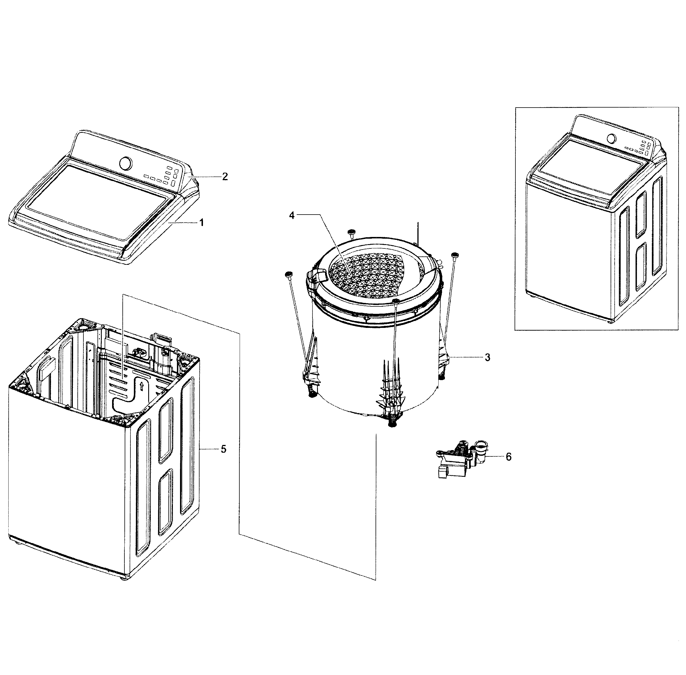 Samsung WA456DRHDWR/AA-01 main assy diagram