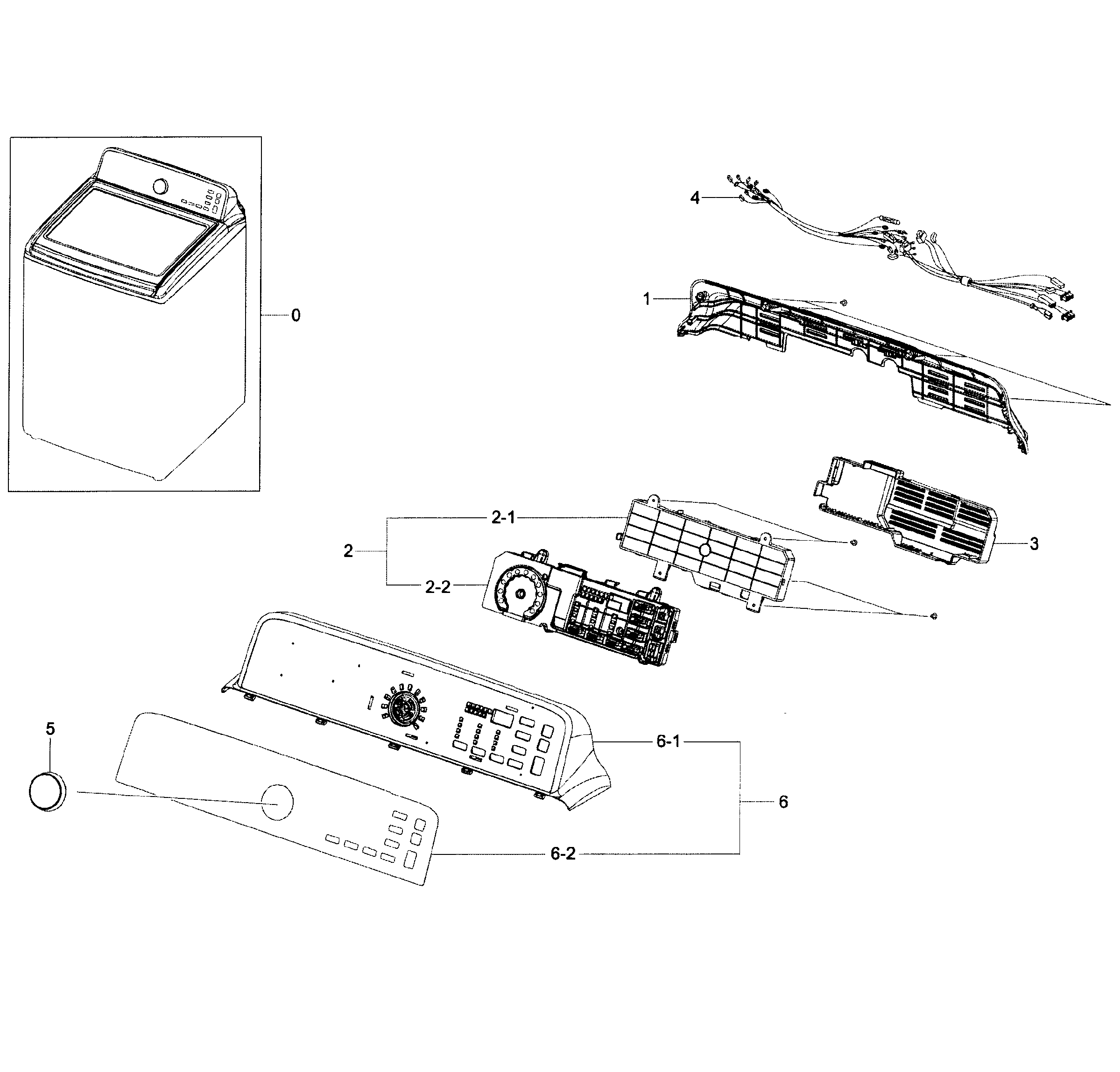 Samsung WA456DRHDWR/AA-01 control panel diagram