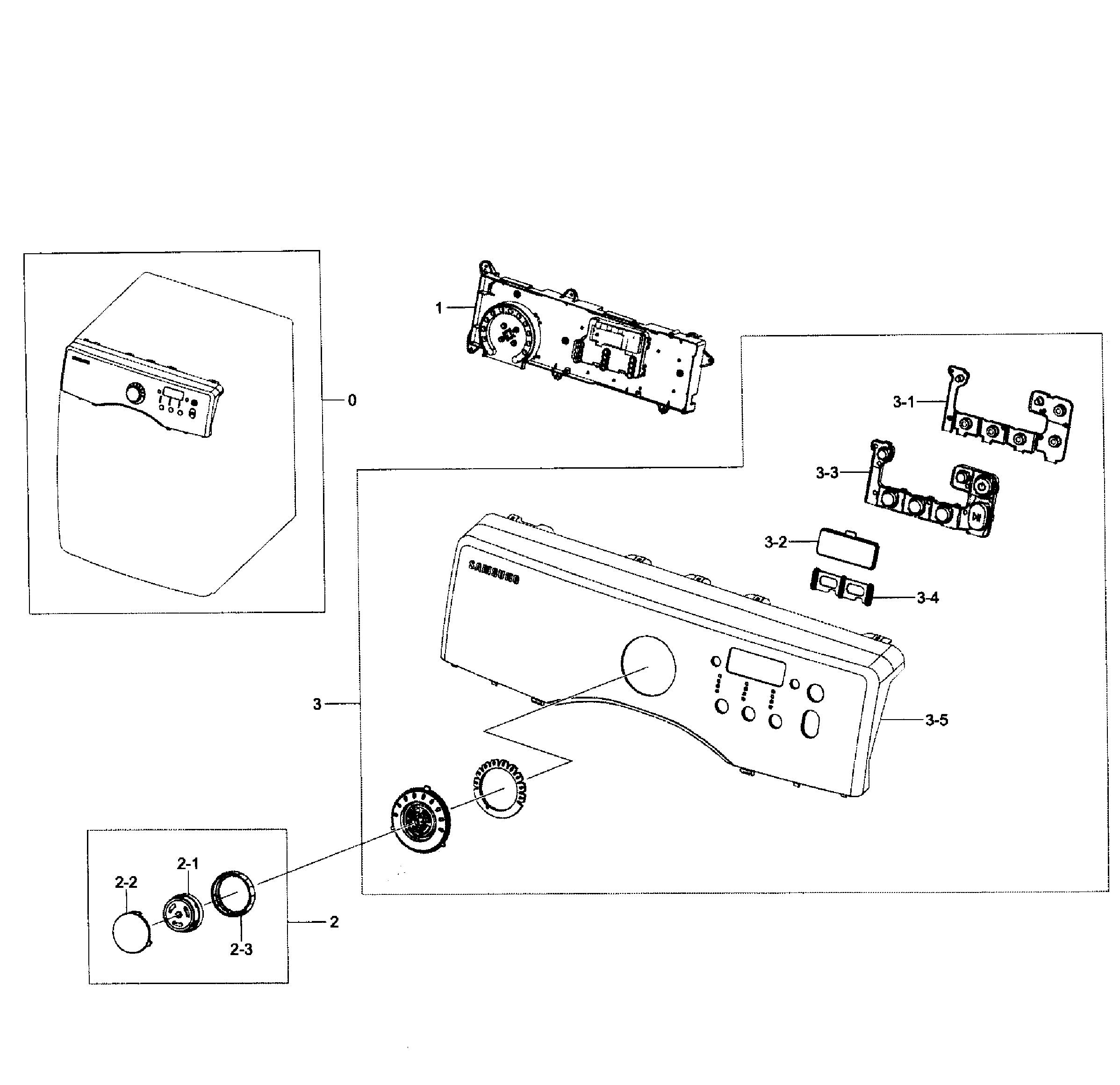 Samsung DV231AEW/XAA-01 control panel diagram