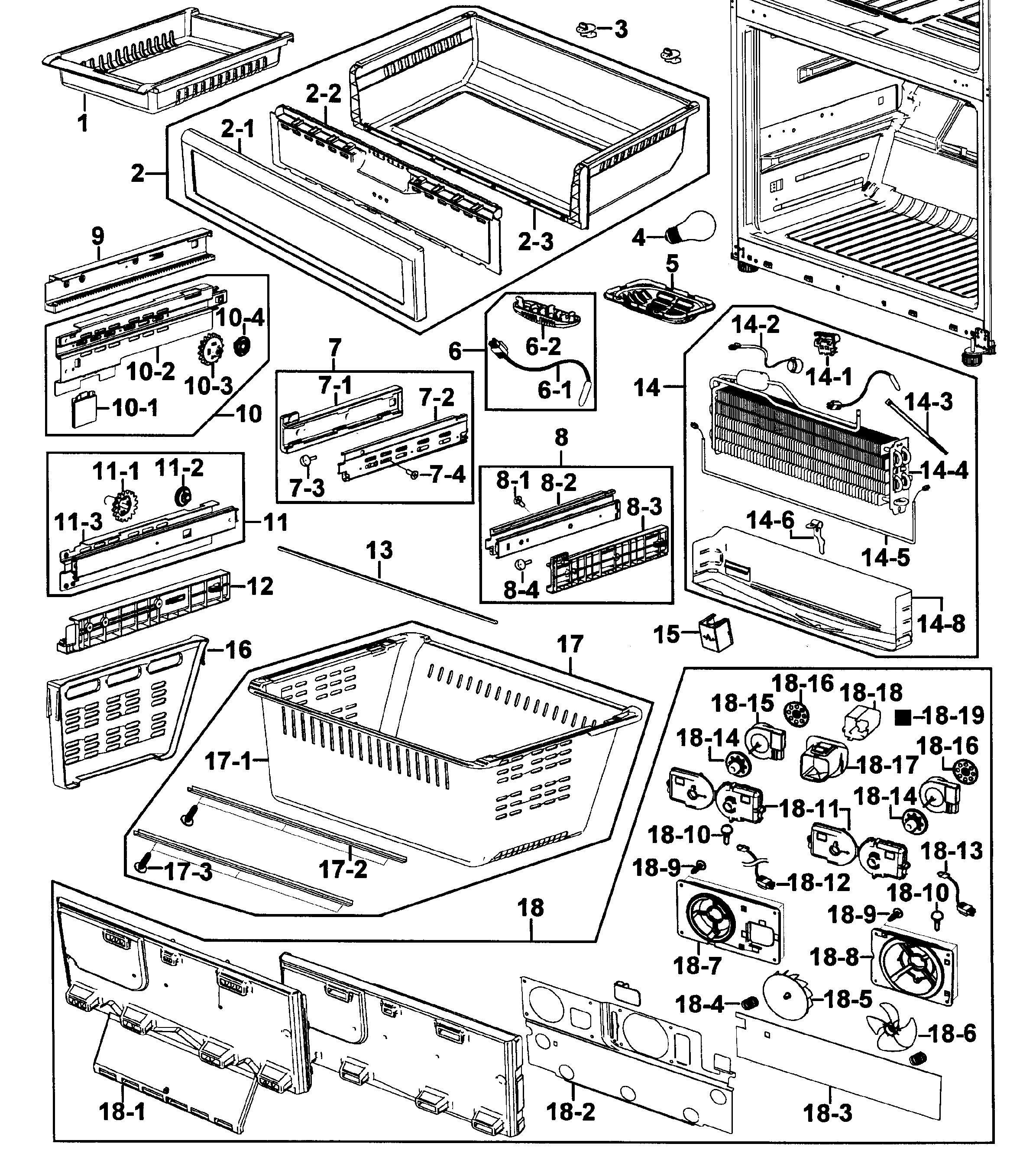 Samsung RF267AARS/XAA-00 freezer diagram