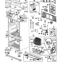 Samsung RF267ABPN/XAA-00 cabinet assy diagram