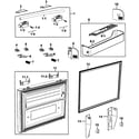 Samsung RF267ABPN/XAA-00 freezer door diagram