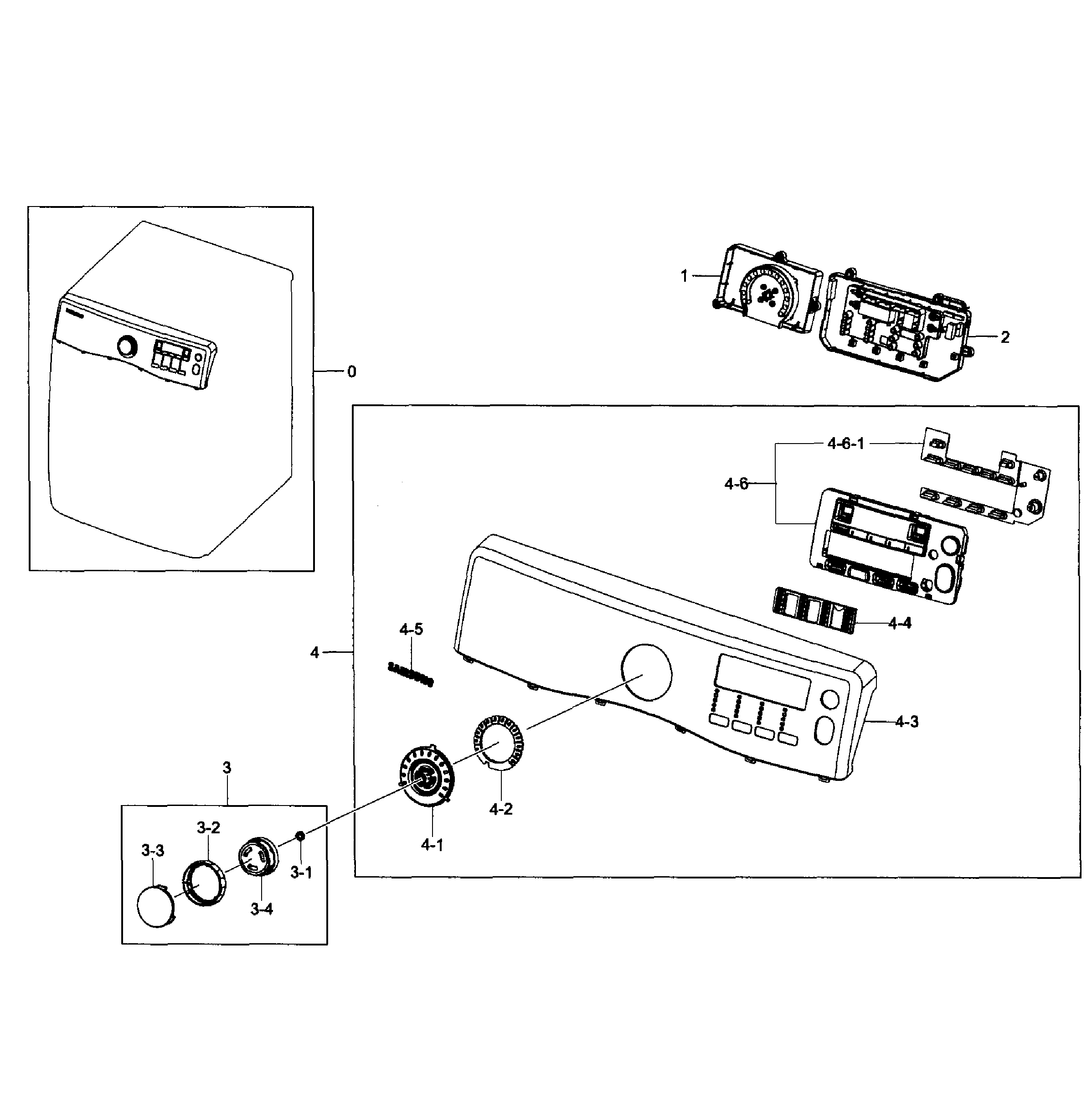Samsung DV431AEP/XAA-01 control panel diagram