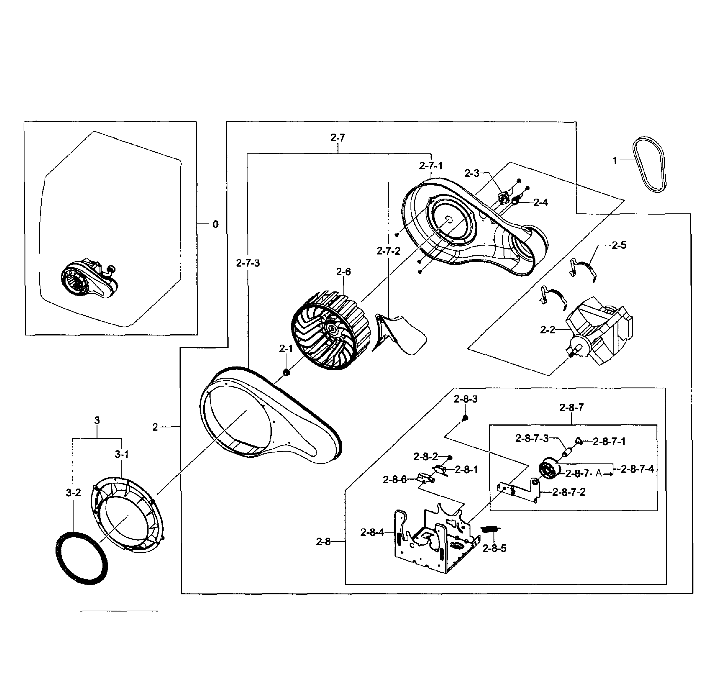 Samsung DV431AEP/XAA-01 motor assy diagram