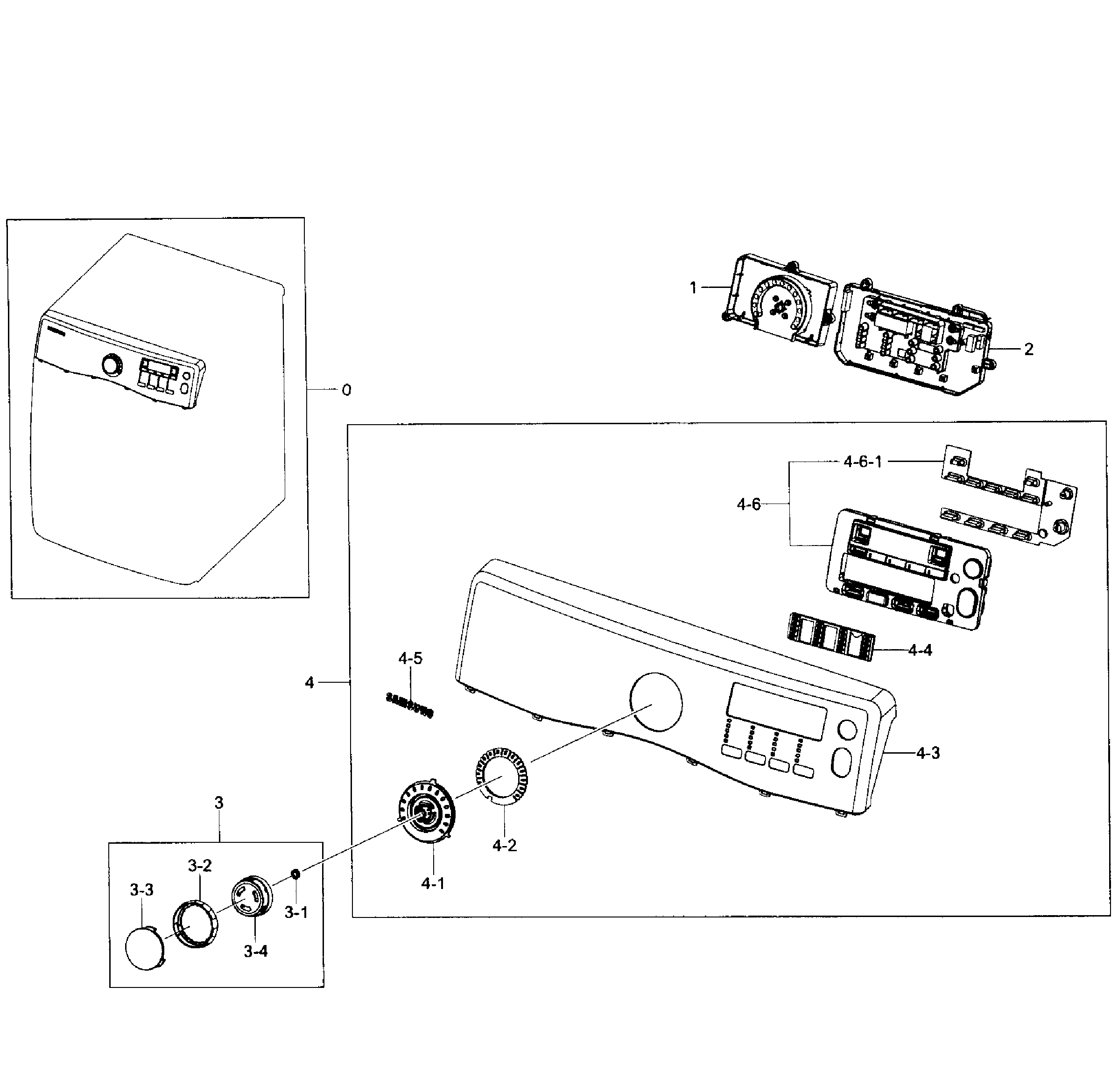 Samsung DV431AGW/XAA-01 control panel diagram