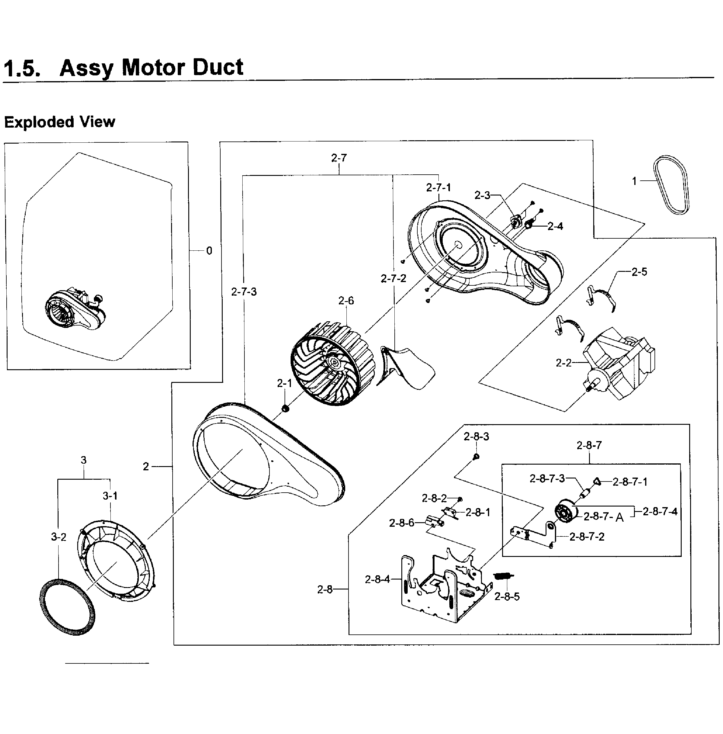 Samsung DV431AGW/XAA-01 motor assy diagram