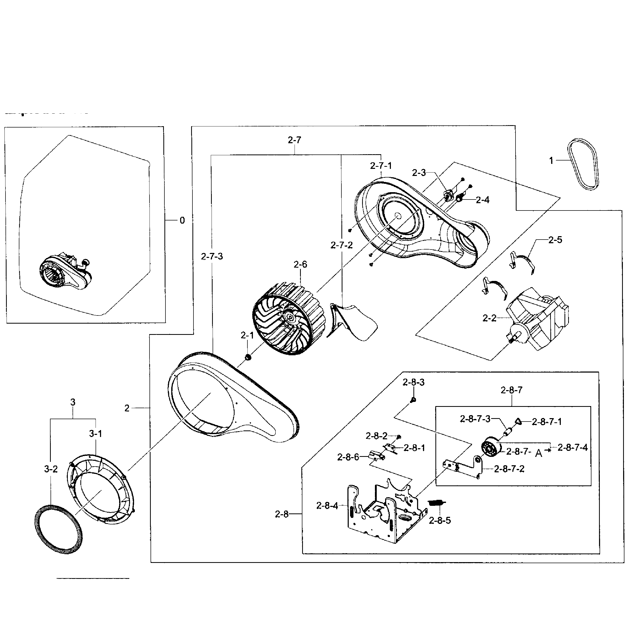 Samsung DV431AGW/XAA-02 motor assy diagram