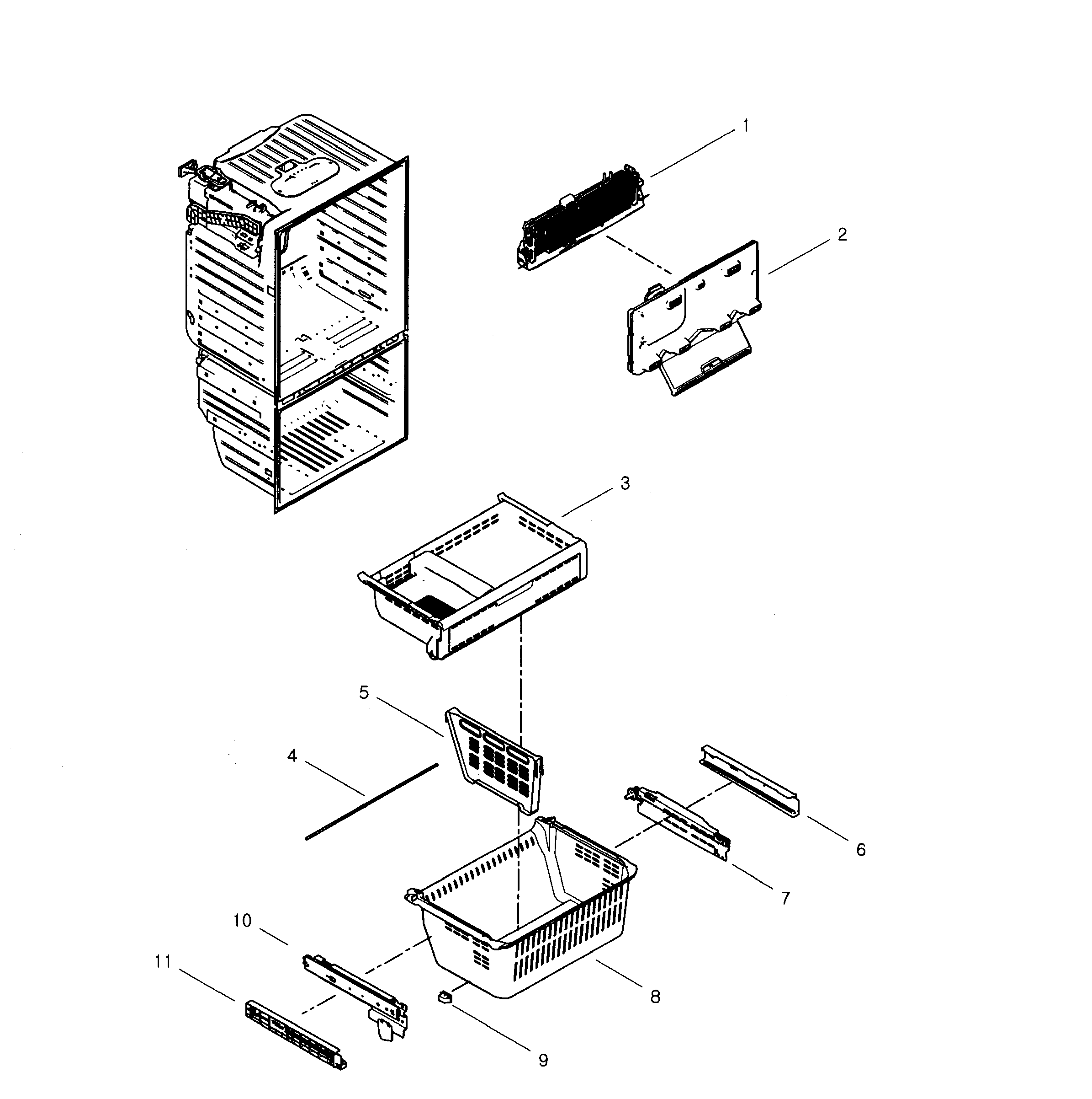 Samsung RFG29PHDBP/XAA-01 freezer diagram