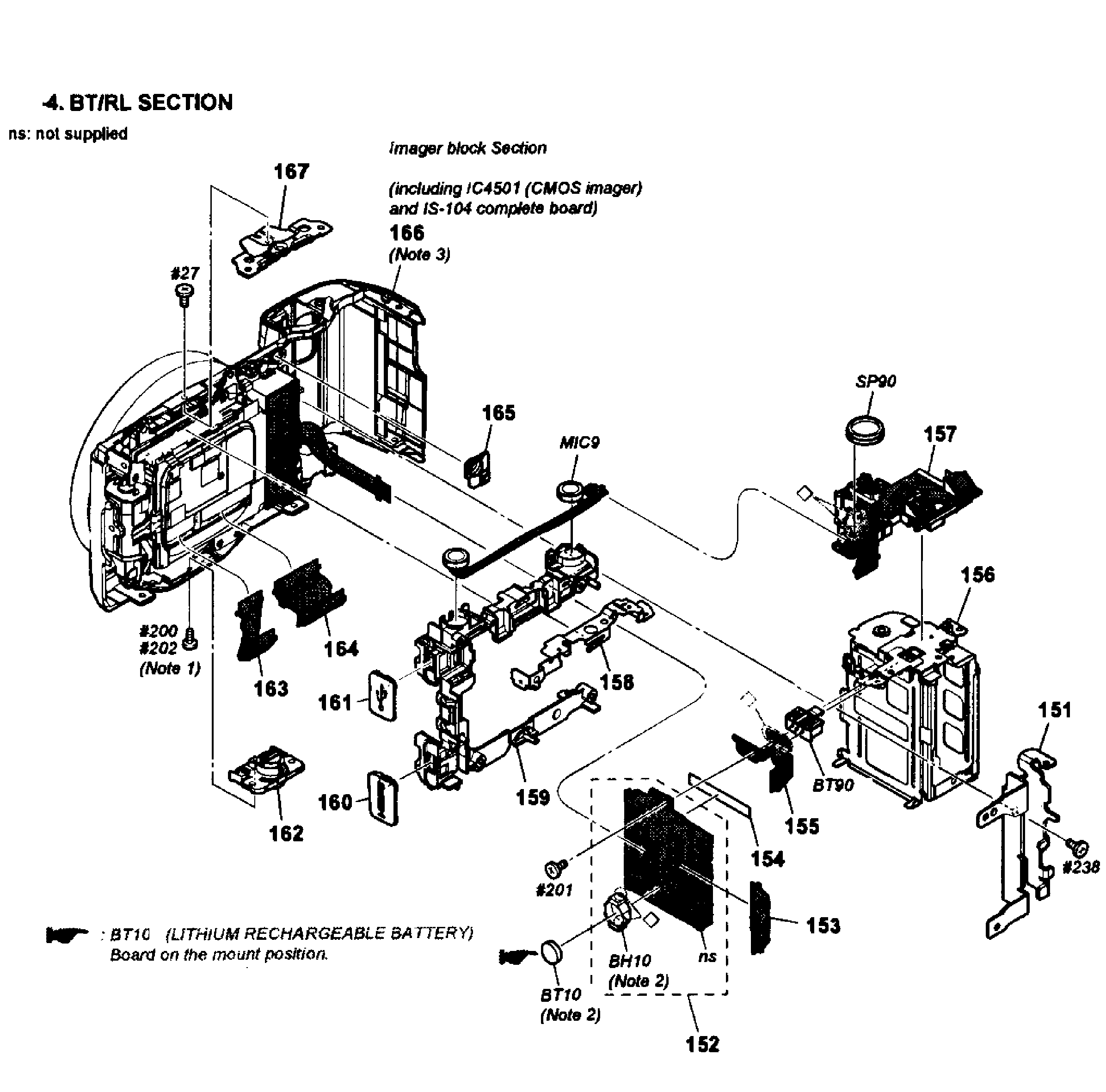 Sony NEX-5NK/B bt/rl assy diagram