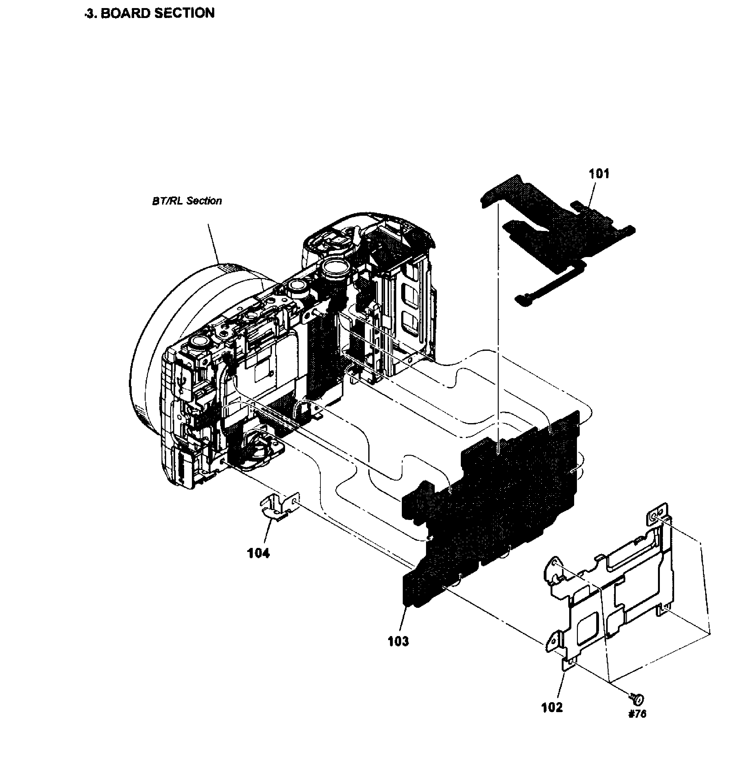 Sony NEX-5NK/W pcb layout diagram