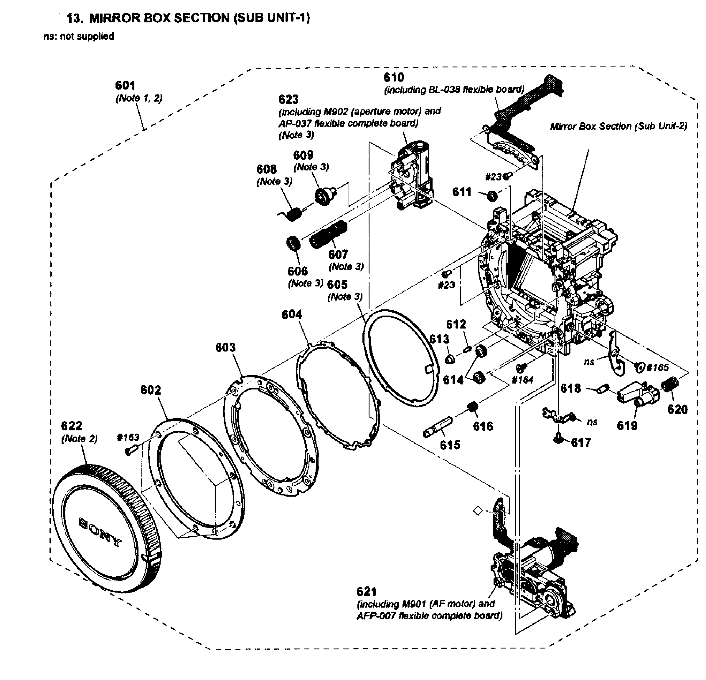 Sony SLT-A57 mirror box 1 diagram