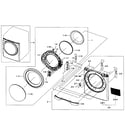 Samsung DV455EVGSWR/AA-01 front assy diagram