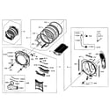 Samsung DV457GVGSWR/AA-01 drum assy diagram