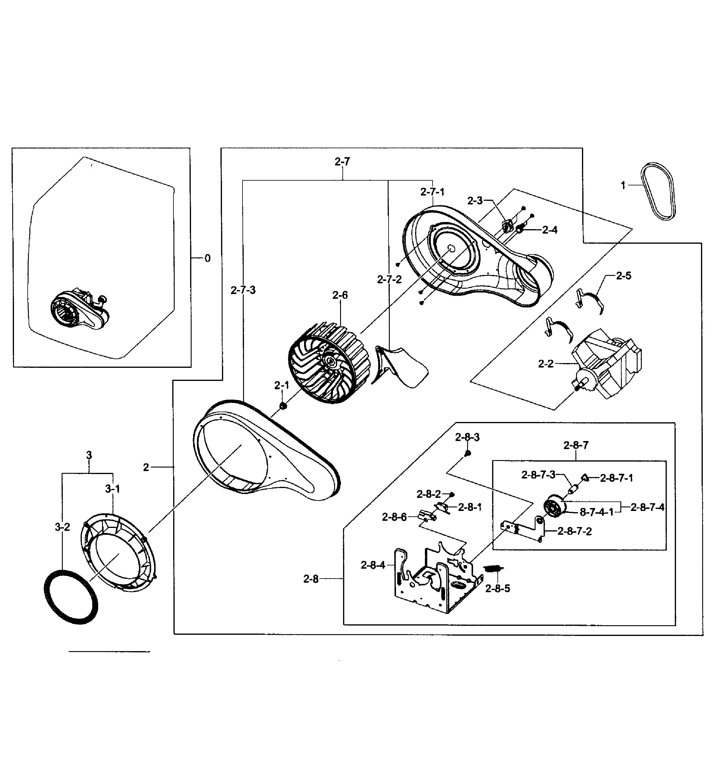 Samsung DV457GVGSWR/AA-01 motor assy diagram