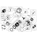 Samsung WF455ARGSGR/AA-01 drum assy diagram