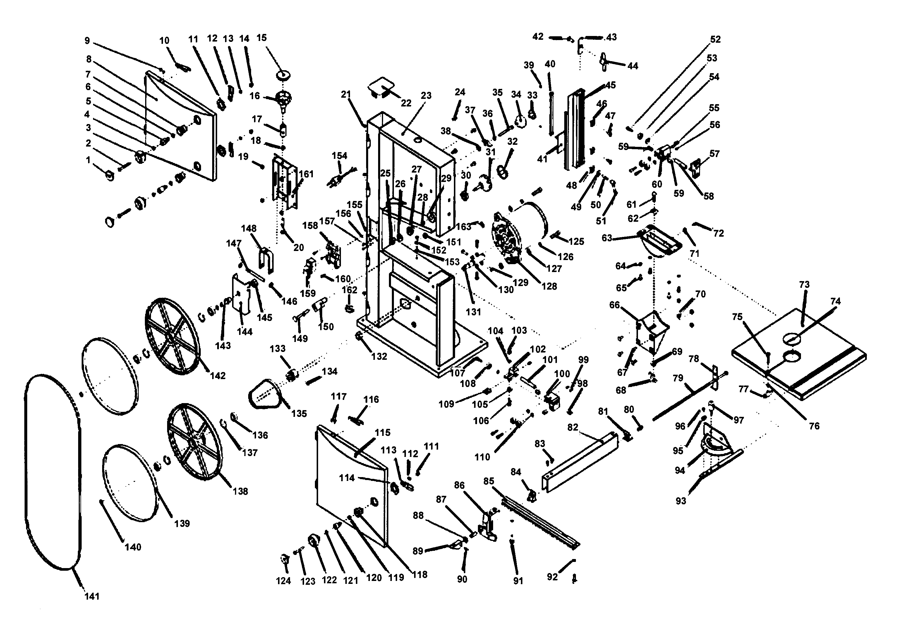 Craftsman 124214000 band saw diagram