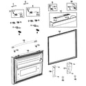 Samsung RF267AEWP/XAA-00 freezer door diagram