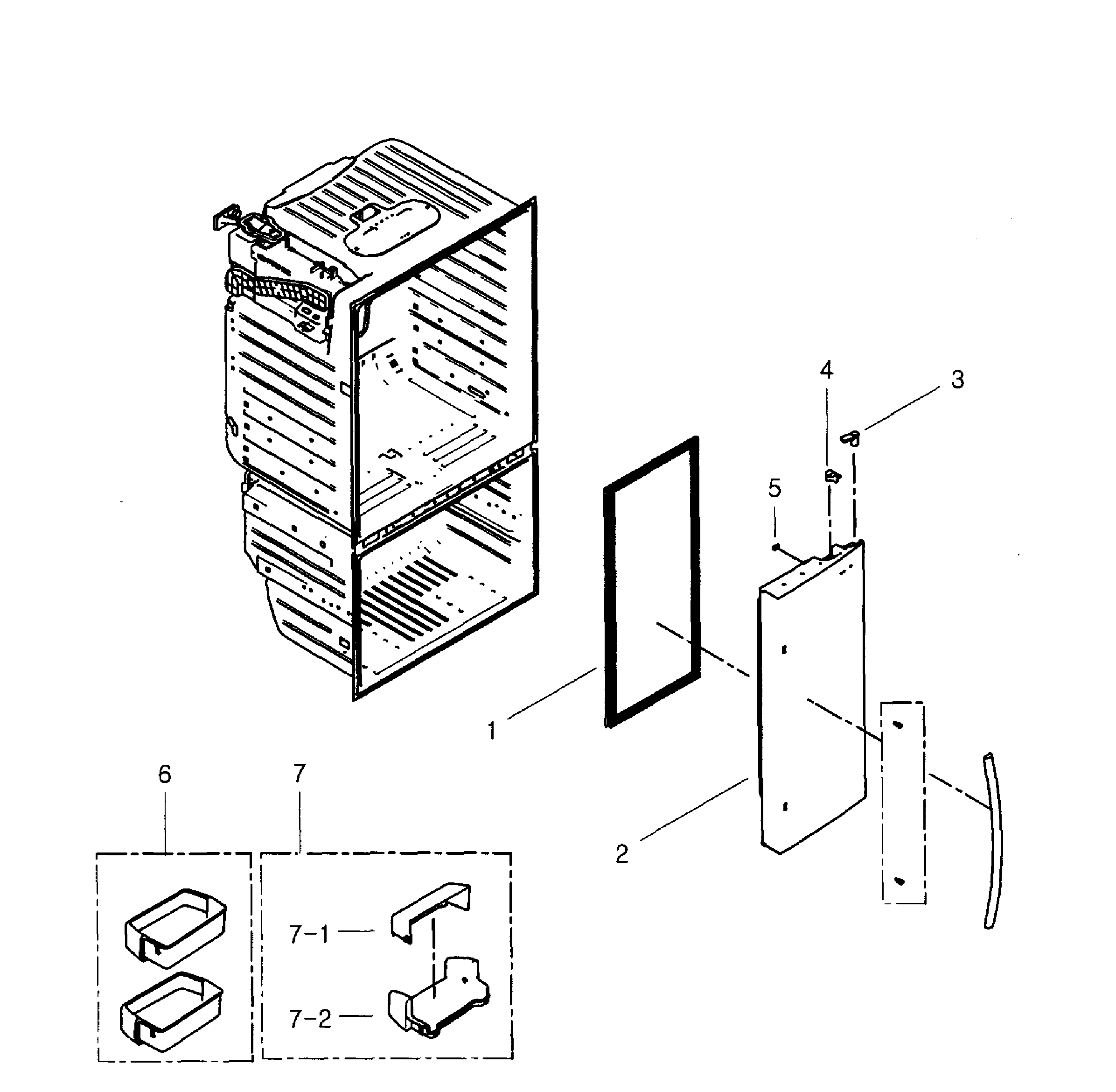 Samsung RFG296HDRS/XAA-02 right door diagram