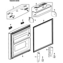 Samsung RF266AAWP/XAA-00 freezer door diagram