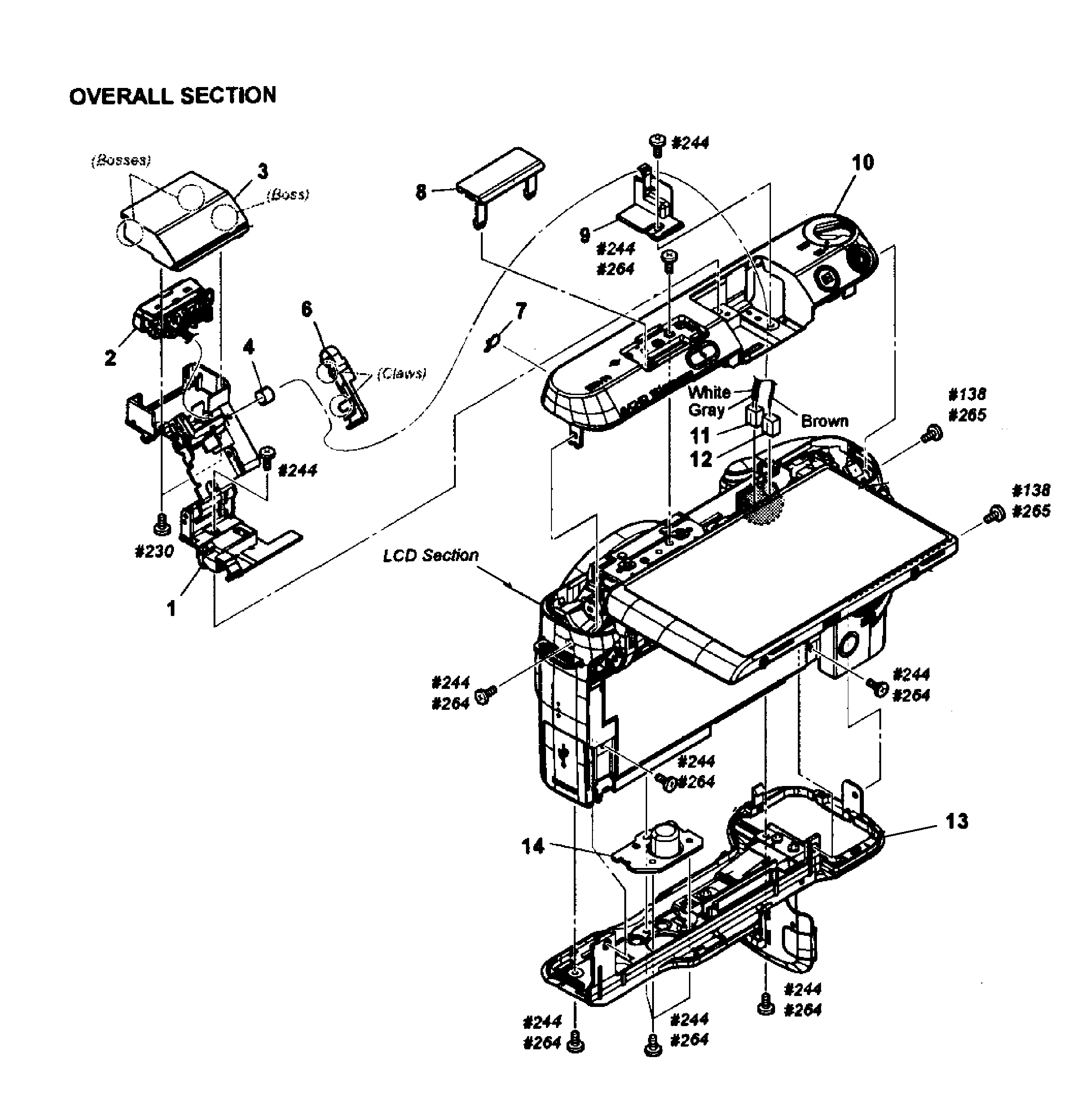 Sony NEX-F3K/P overall assy diagram