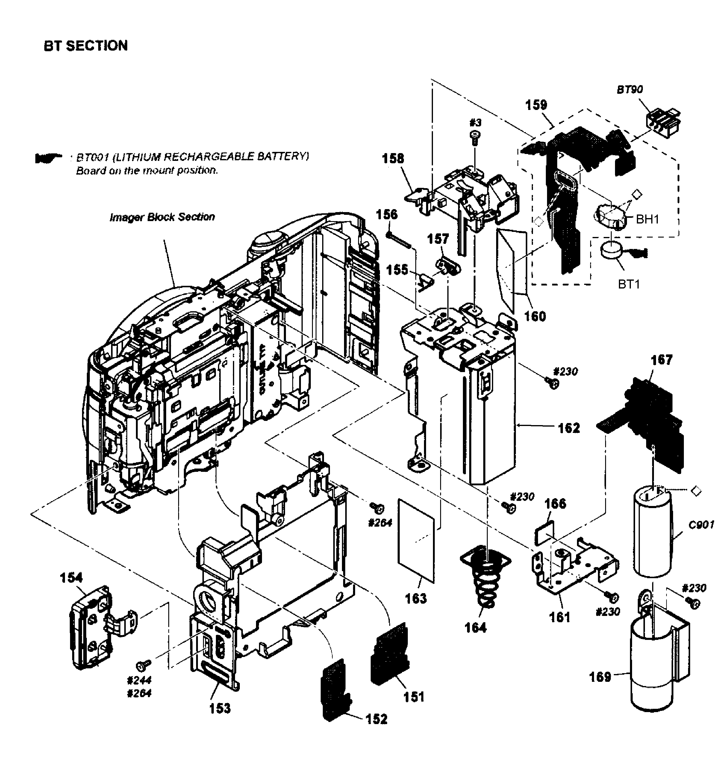 Sony NEX-F3K/P bt assy diagram