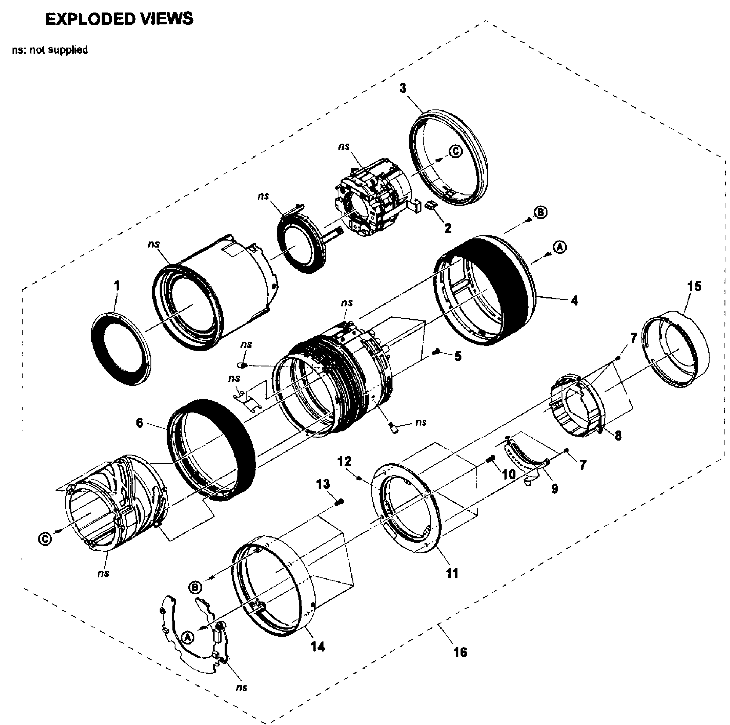 Sony NEX-F3K/P lens,sel1855 diagram