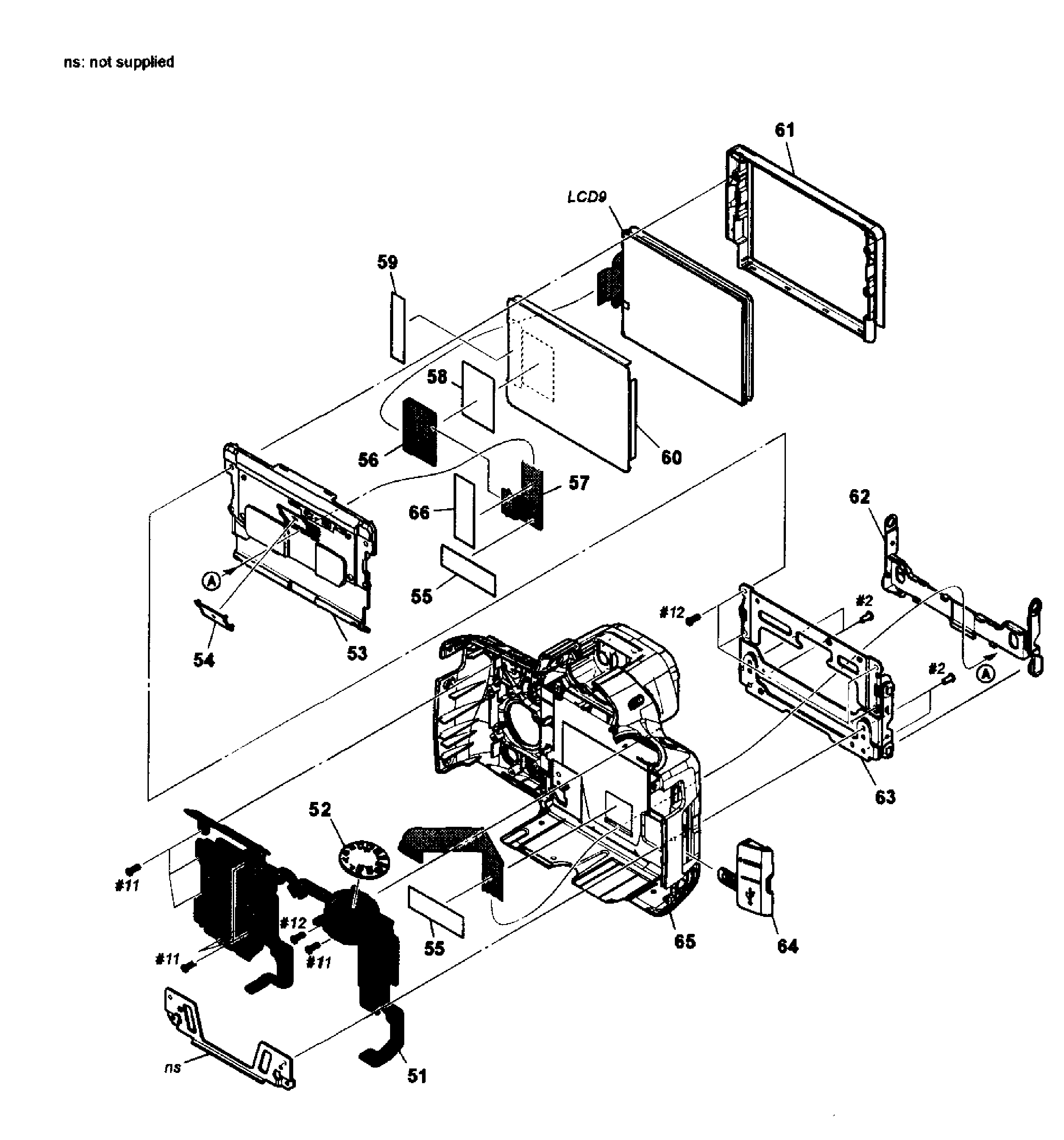 Sony SLT-A37K lcd assy diagram