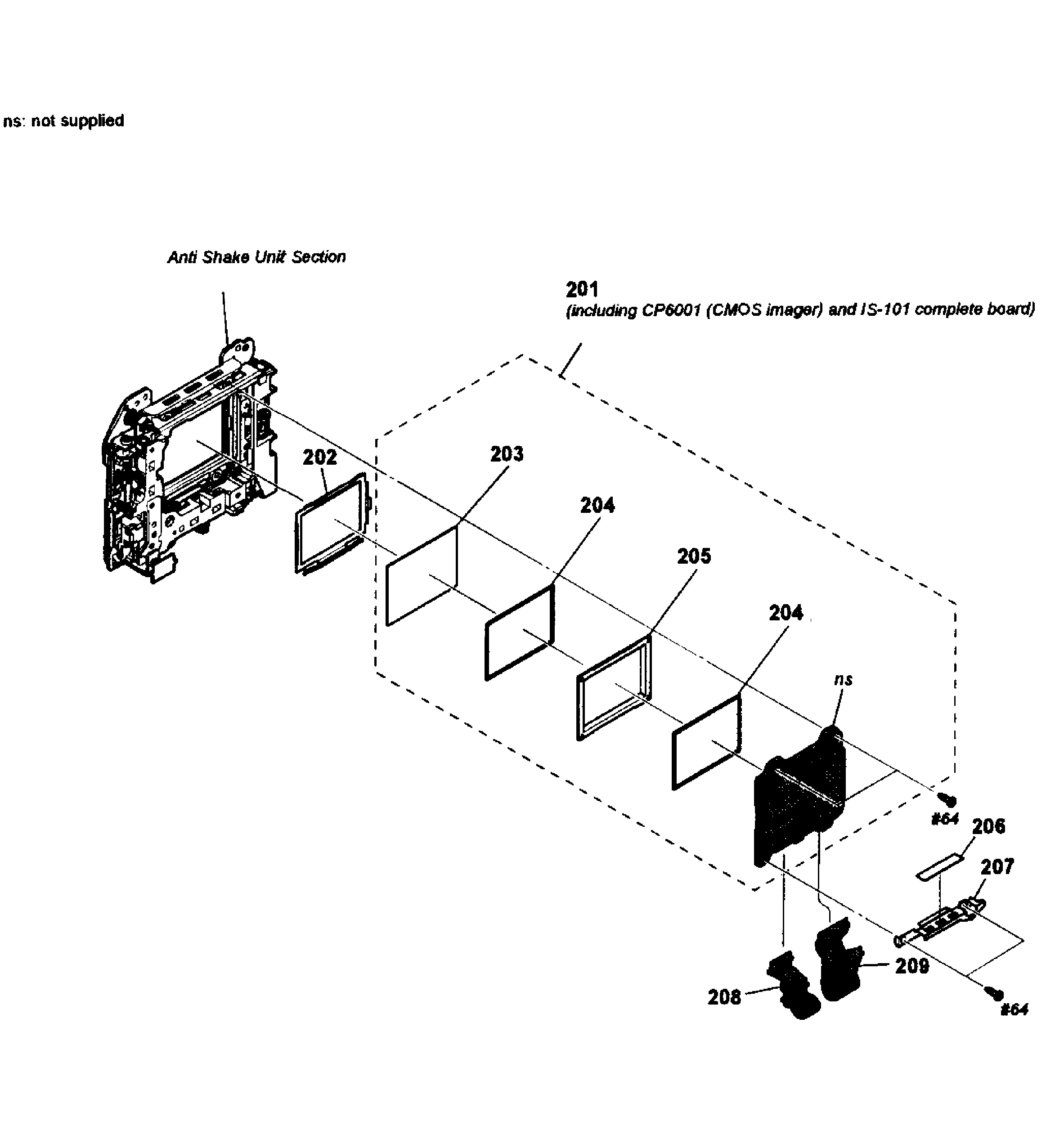 Sony SLT-A37K imager assy diagram