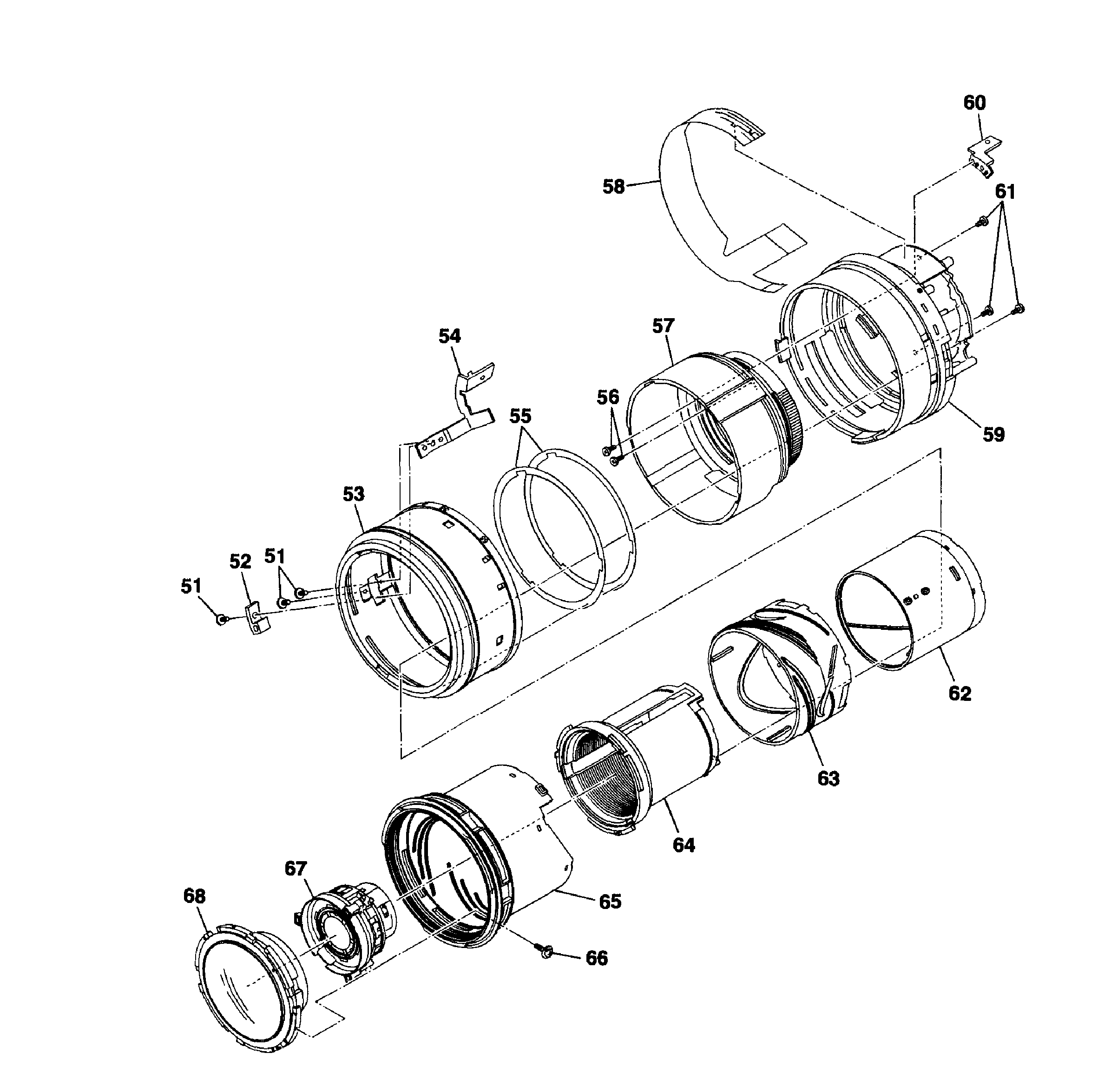 Sony SLT-A37K lens sub-assy diagram