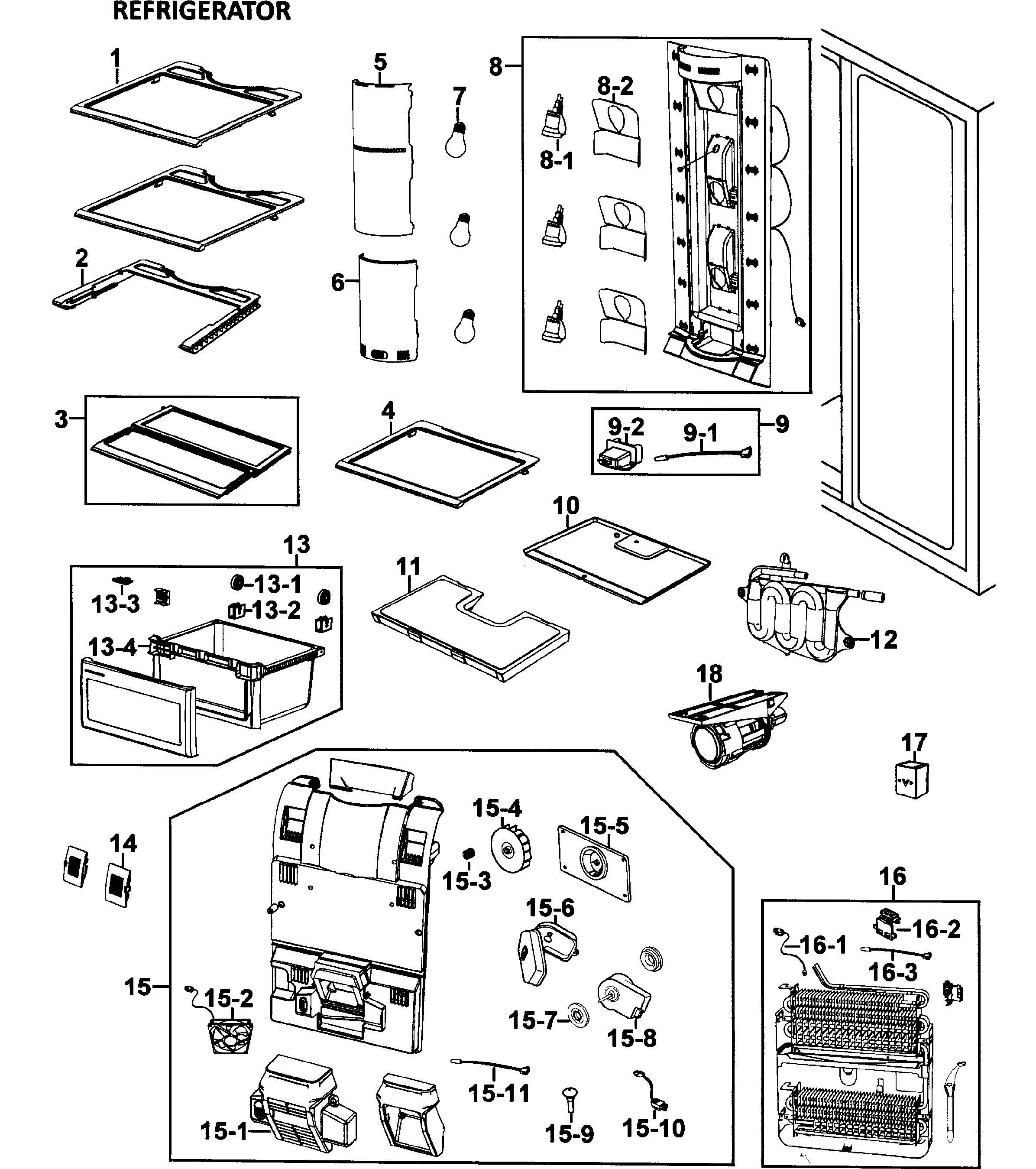 Samsung RM257ACPN/XAA-00 refrigerator diagram