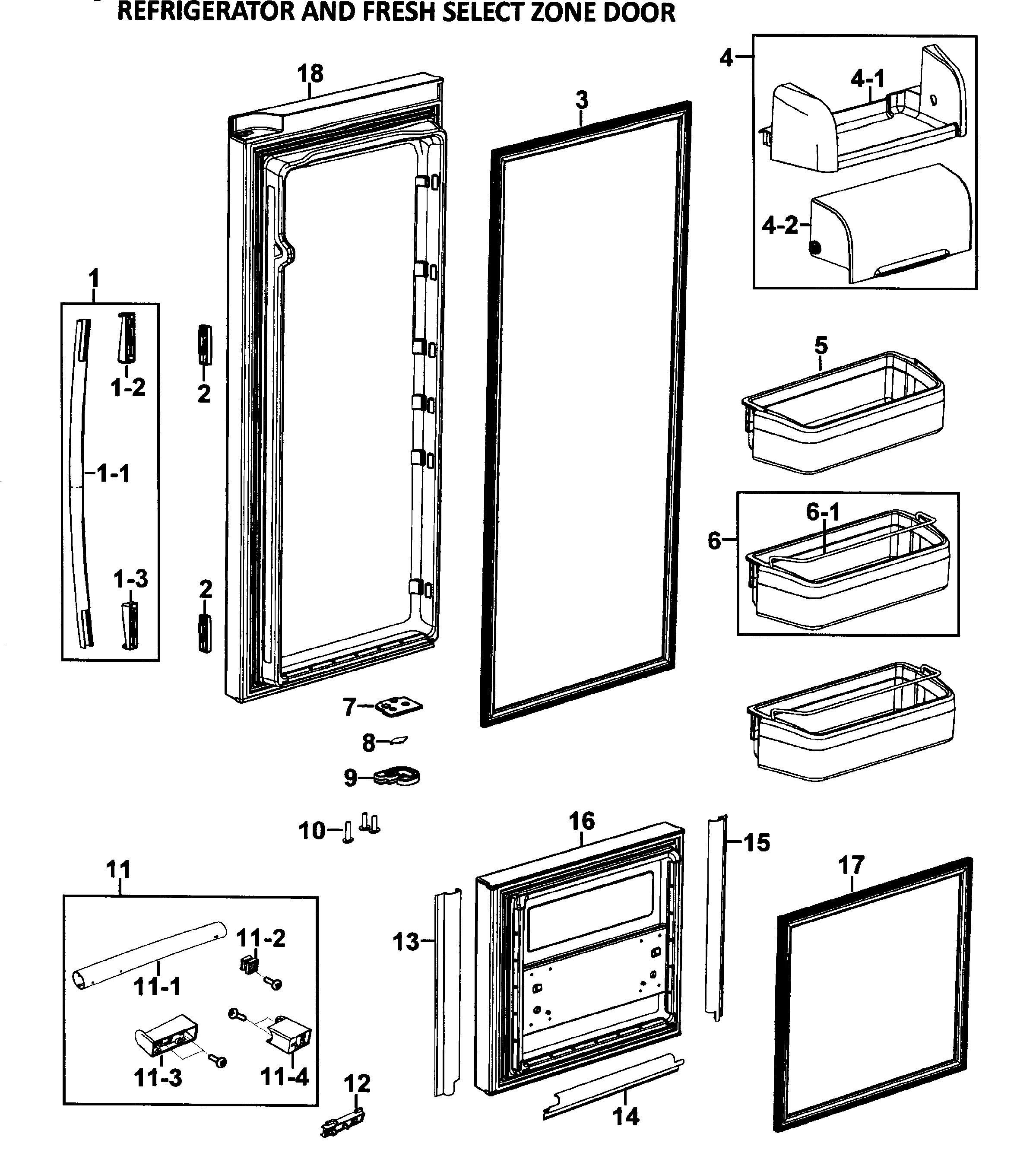 Samsung RM257ACPN/XAA-00 right doors diagram