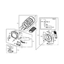 Samsung DV407AEW/XAA-01 drum assy diagram