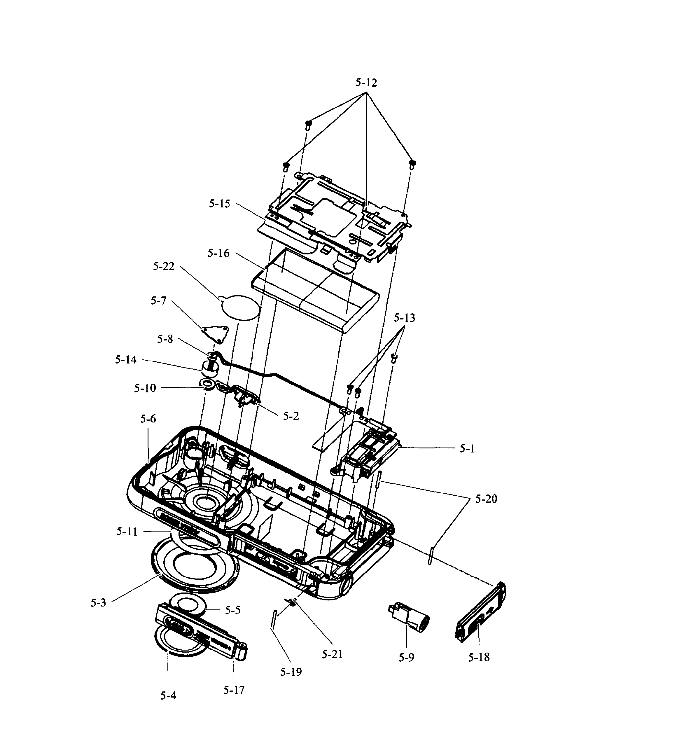 Samsung HMX-W300RN/XAA-0001 front assy diagram