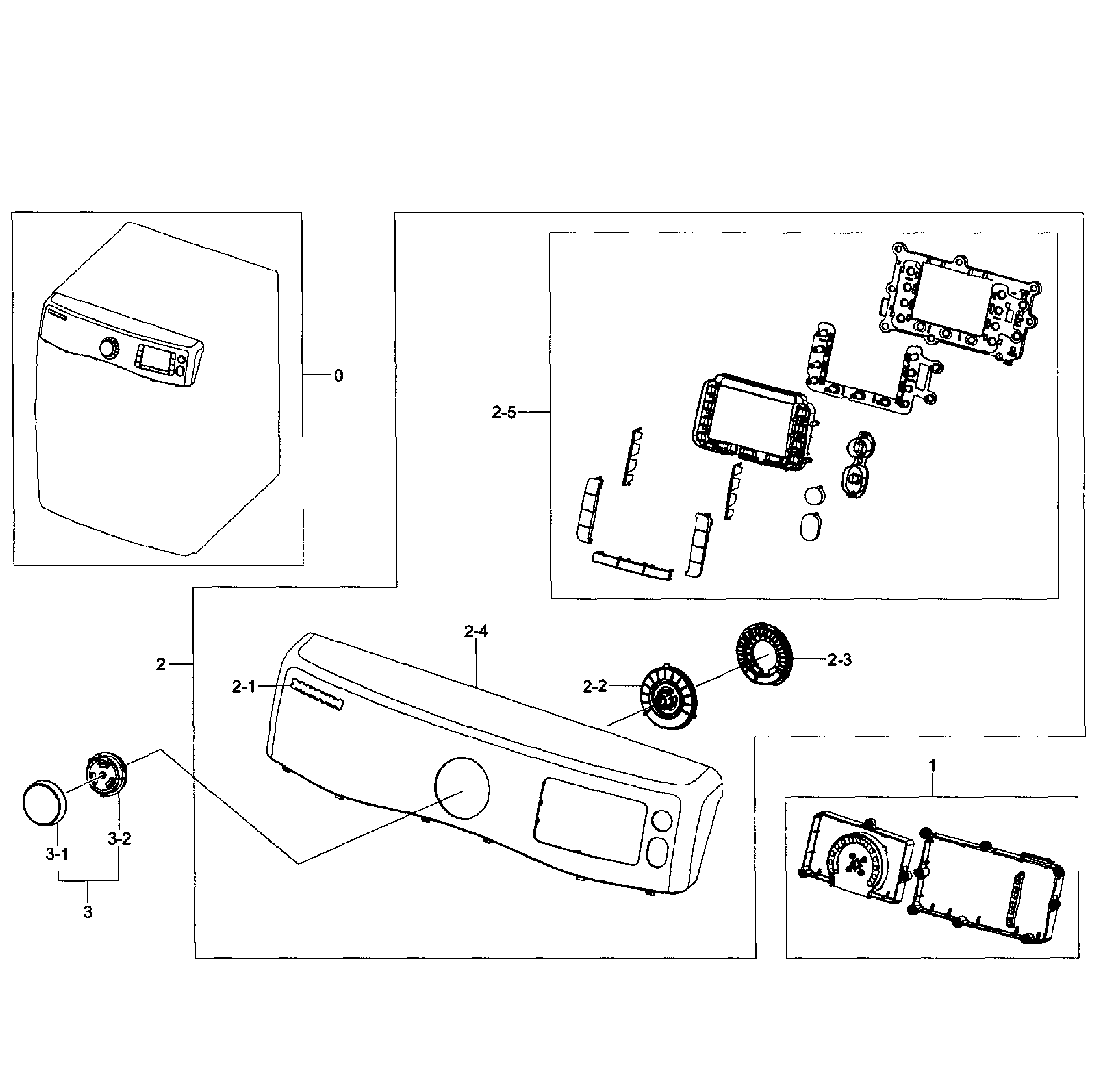 Samsung DV435ETGJWR/A1-01 control panel diagram