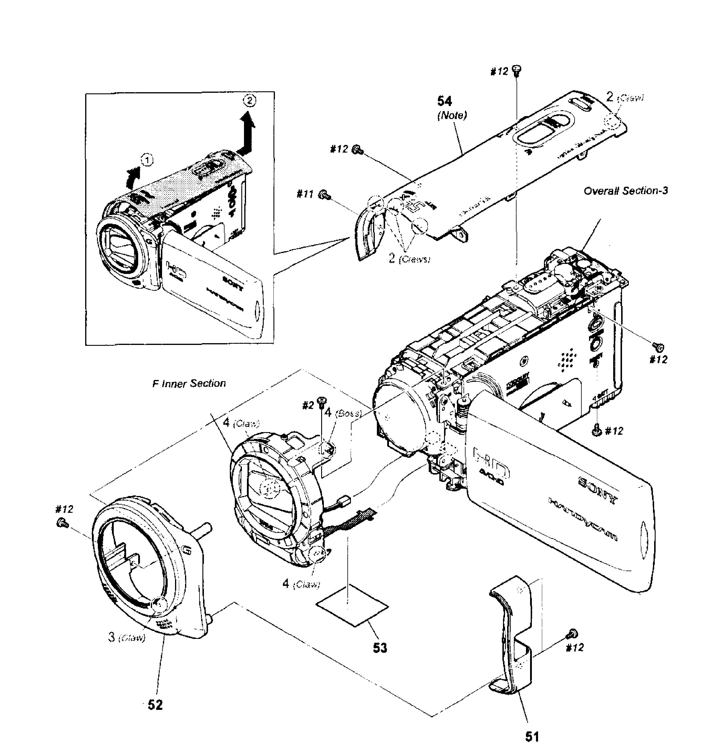 Sony HDR-CX260VB main assy 2 diagram